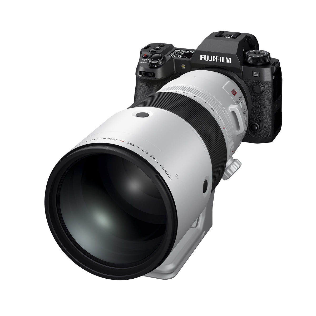 Fujifilm XF 400mm f/4.5 lens mounted on an X-H2S camera