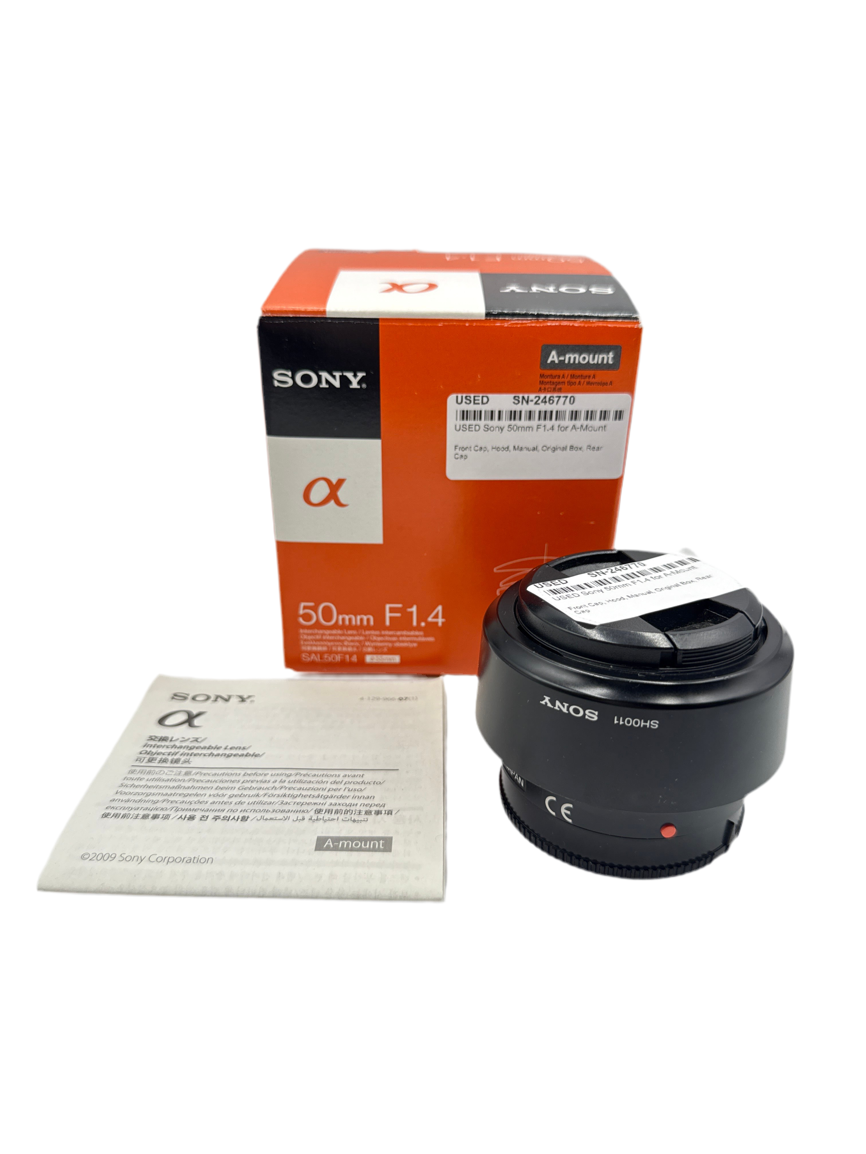 USED Sony 50mm F1.4 for A-Mount