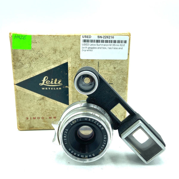USED Leica Summaron-M 35mm f/2.8 (with goggles and box. has haze and o