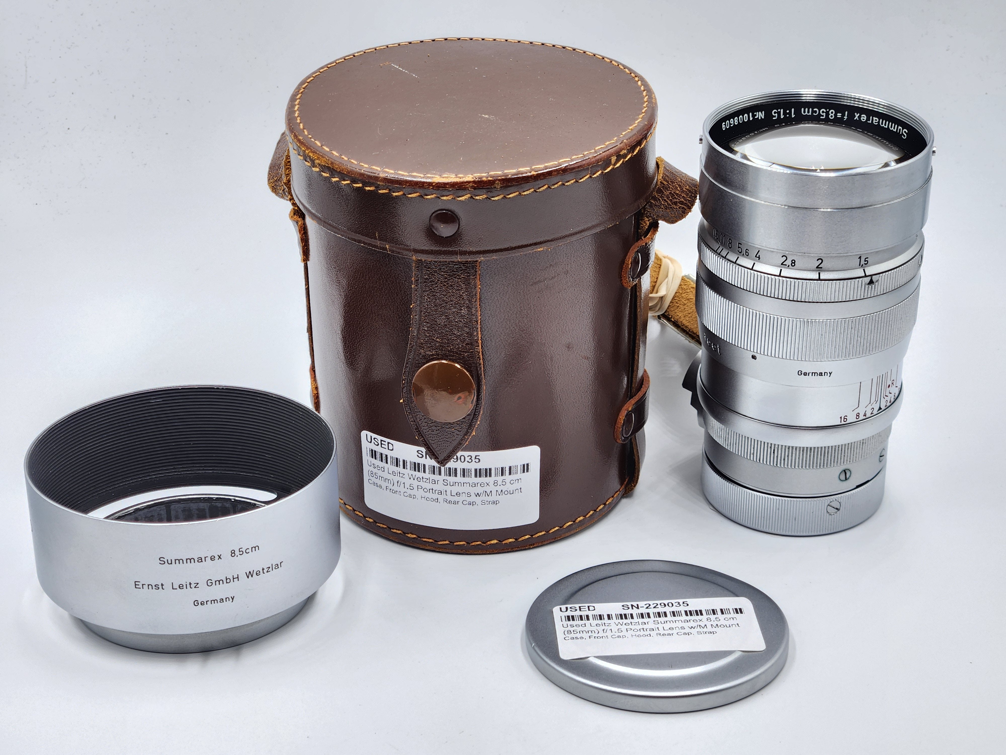 Used Leitz Wetzlar Summarex 8.5 cm (85mm) f/1.5 Portrait Lens w/M Mount