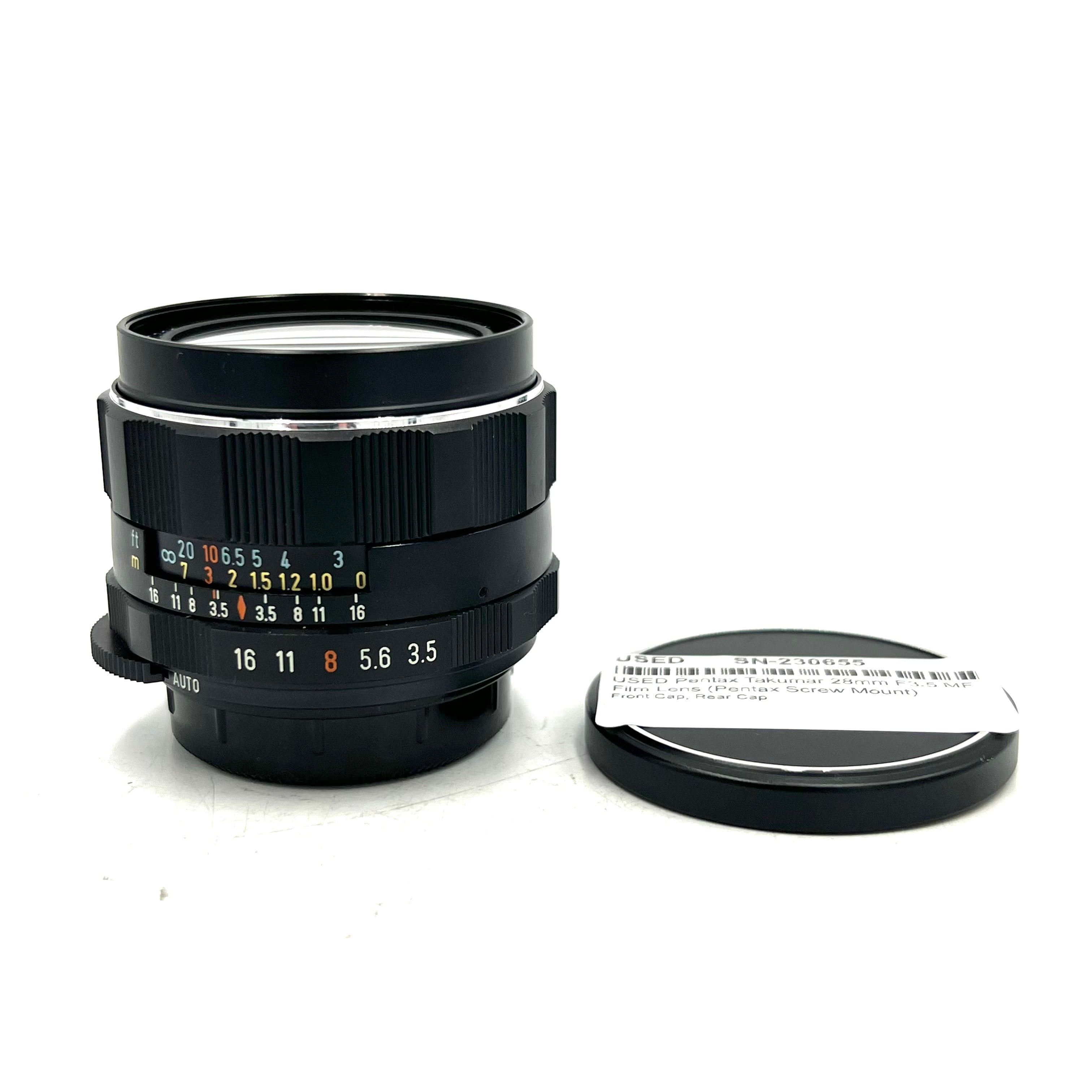 USED Pentax Takumar 28mm F3.5 MF Film Lens (Pentax Screw Mount)