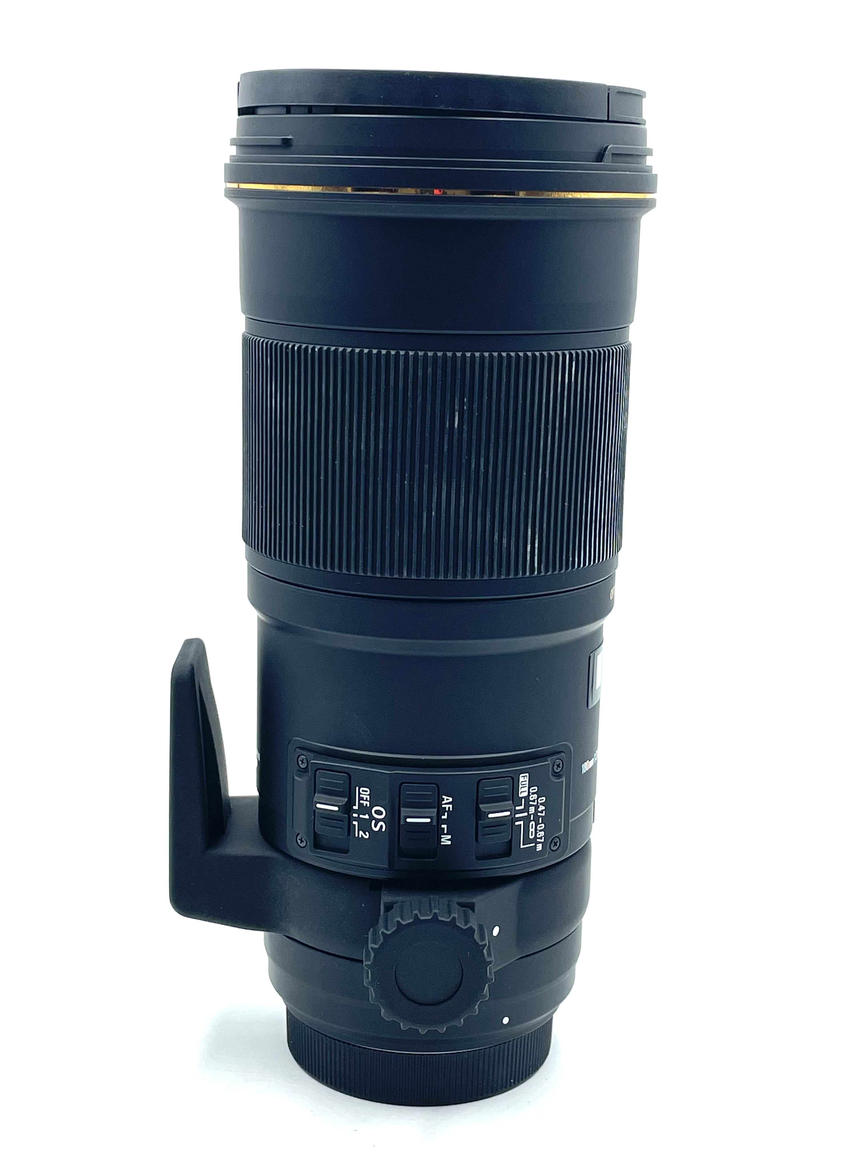 Used Sigma APO 180mm F2.8 Macro Lens W/ Case and Lens hoods (Canon Mount)