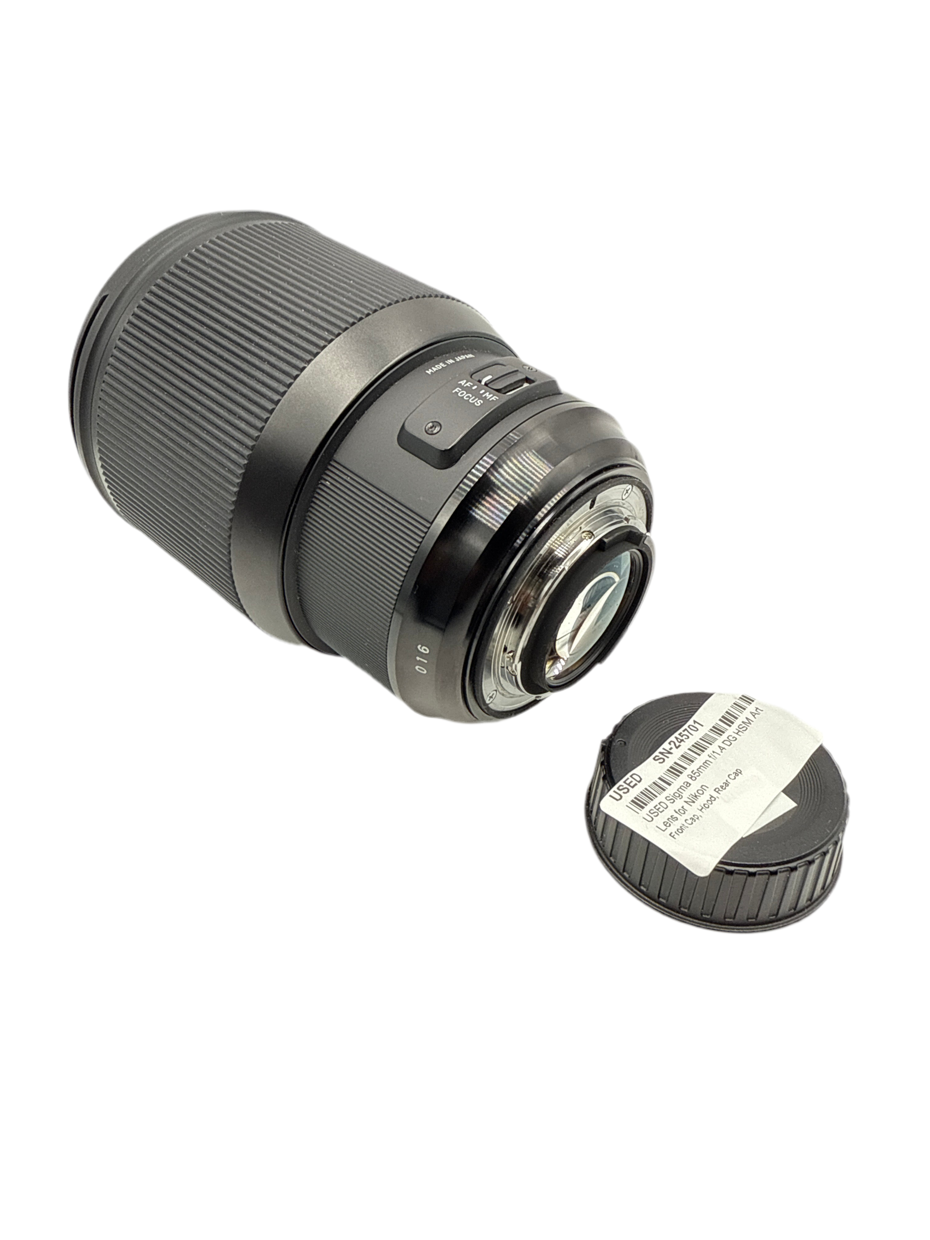 USED Sigma 85mm f/1.4 DG HSM Art Lens for Nikon