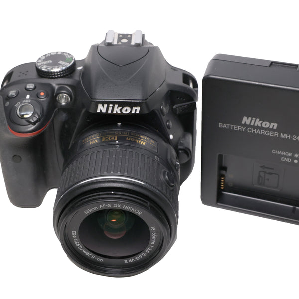 Used Nikon D3300 DLSR Camera w/ 18-55mm VR II Lens Kit (Black)