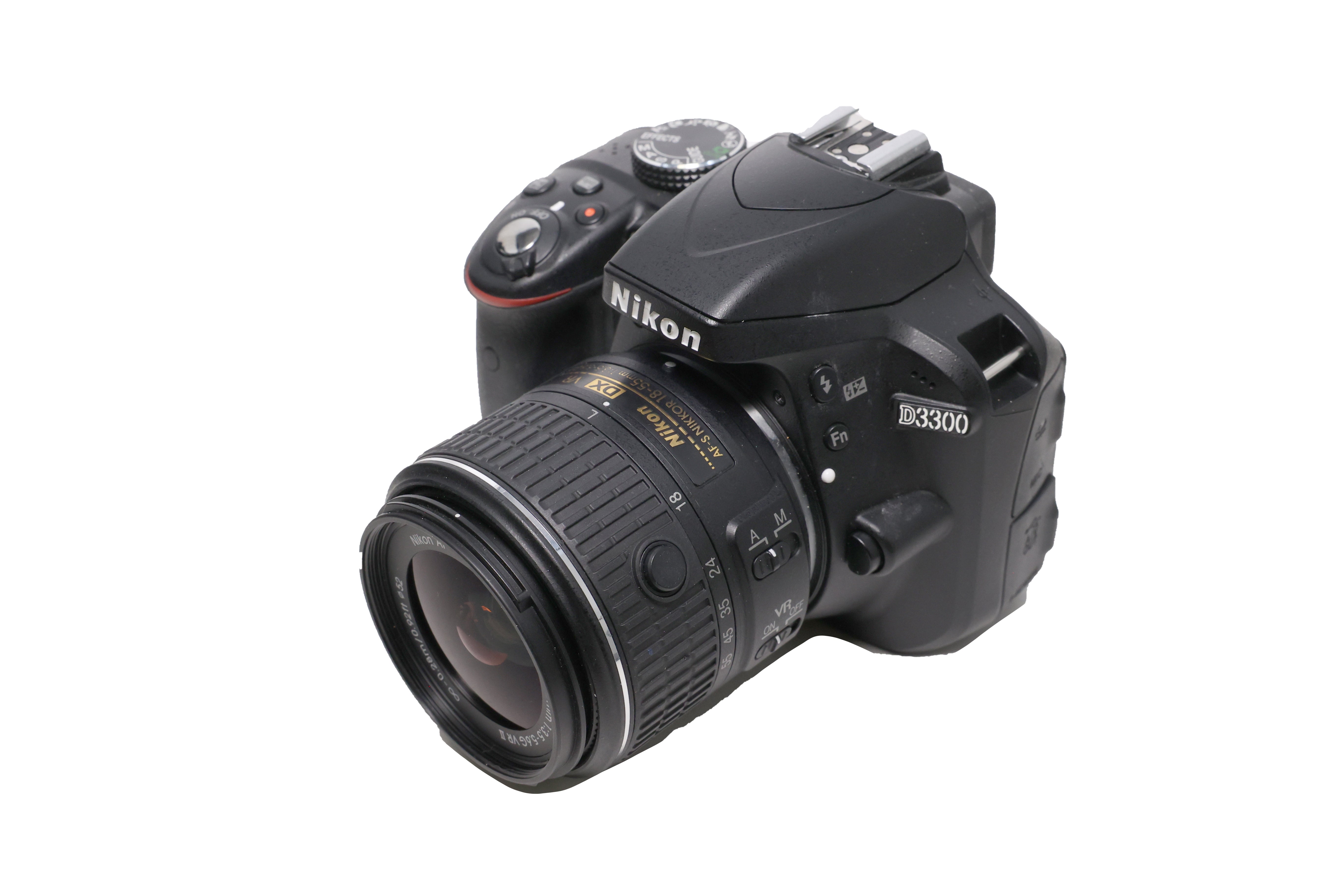 Used Nikon D3300 DLSR Camera w/ 18-55mm VR II  Lens Kit (Black)