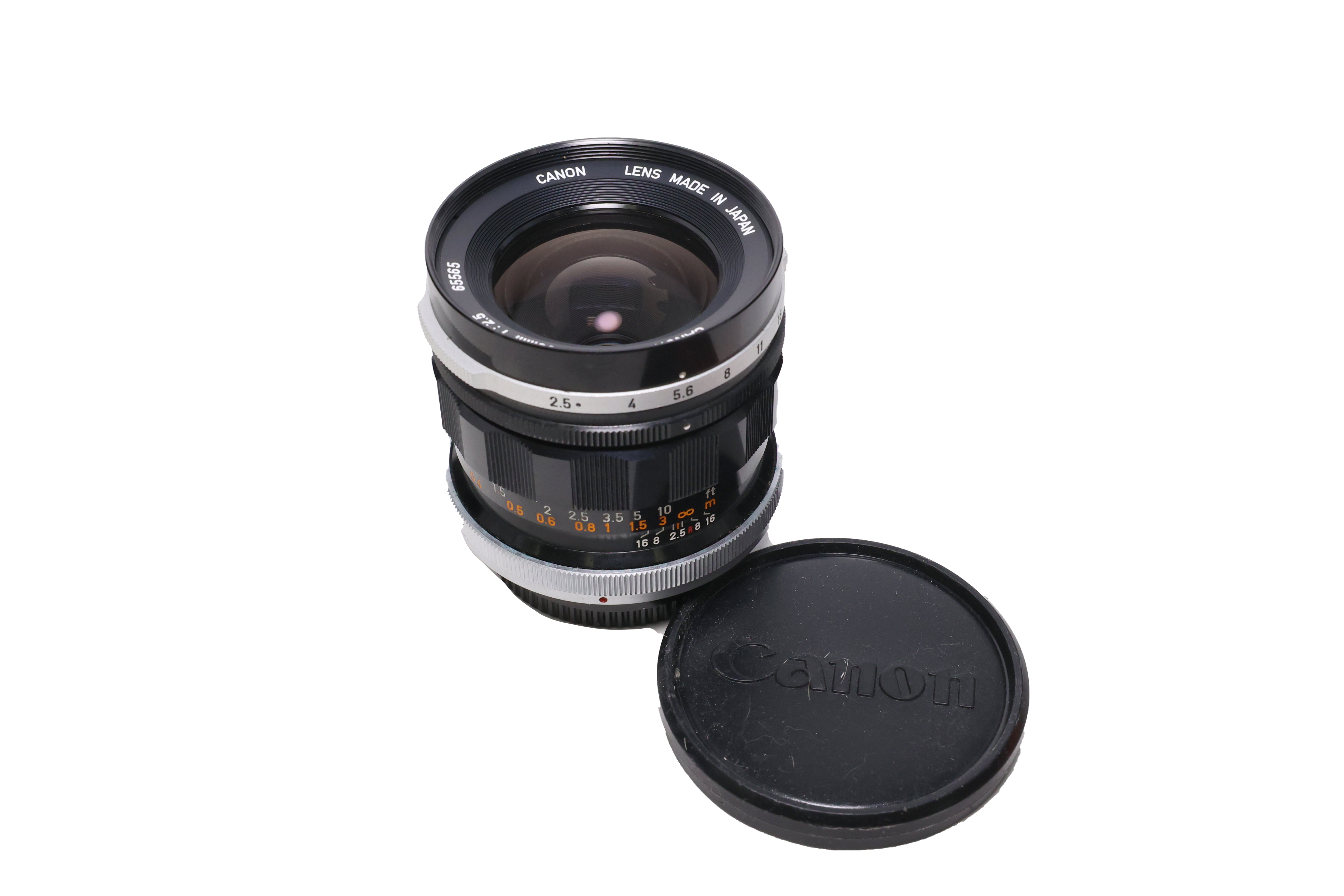 USED Canon 35mm f2.5 S.C FD Lens