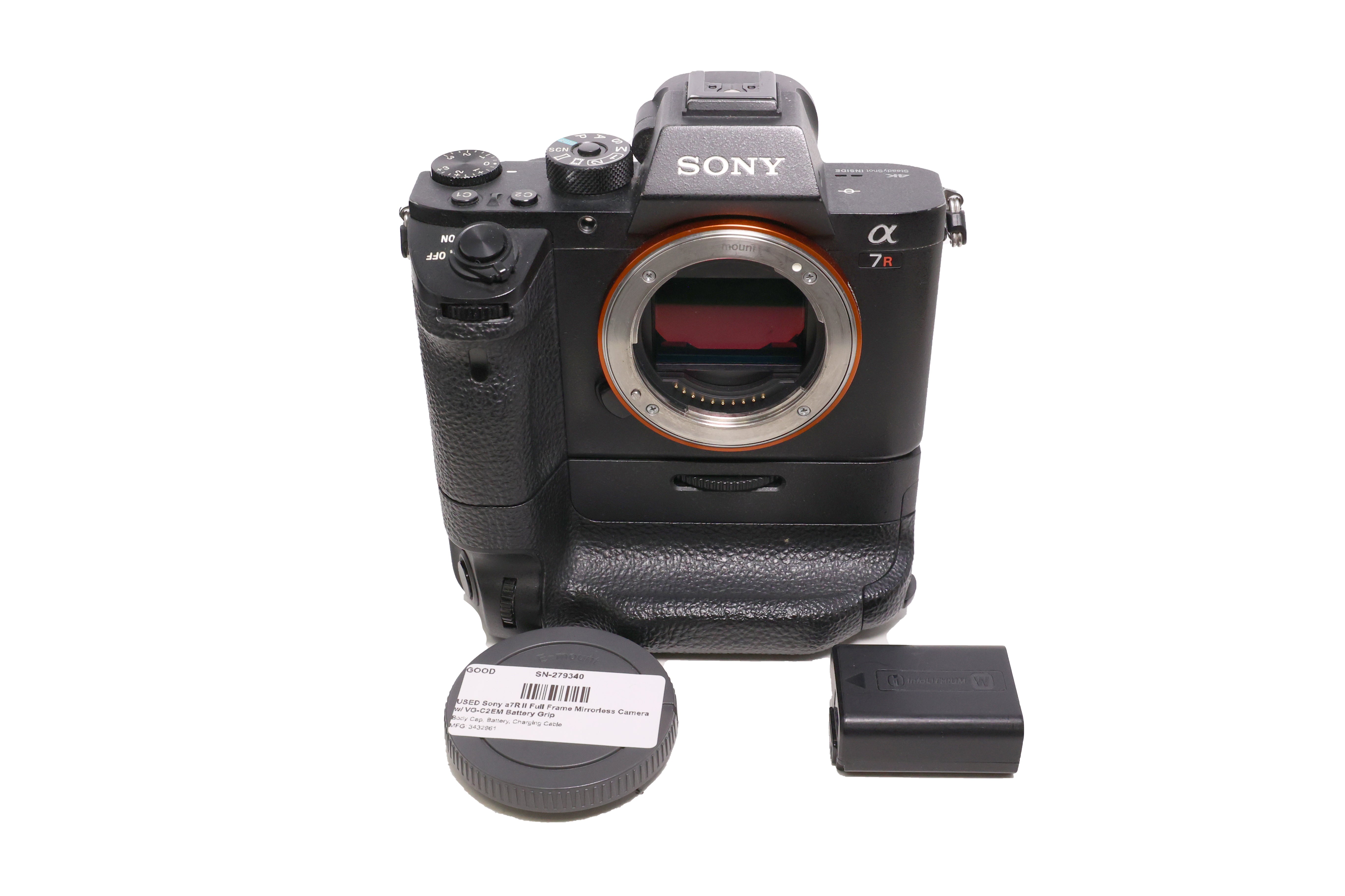 USED Sony a7R II Full Frame Mirrorless Camera w/ VG-C2EM Battery Grip