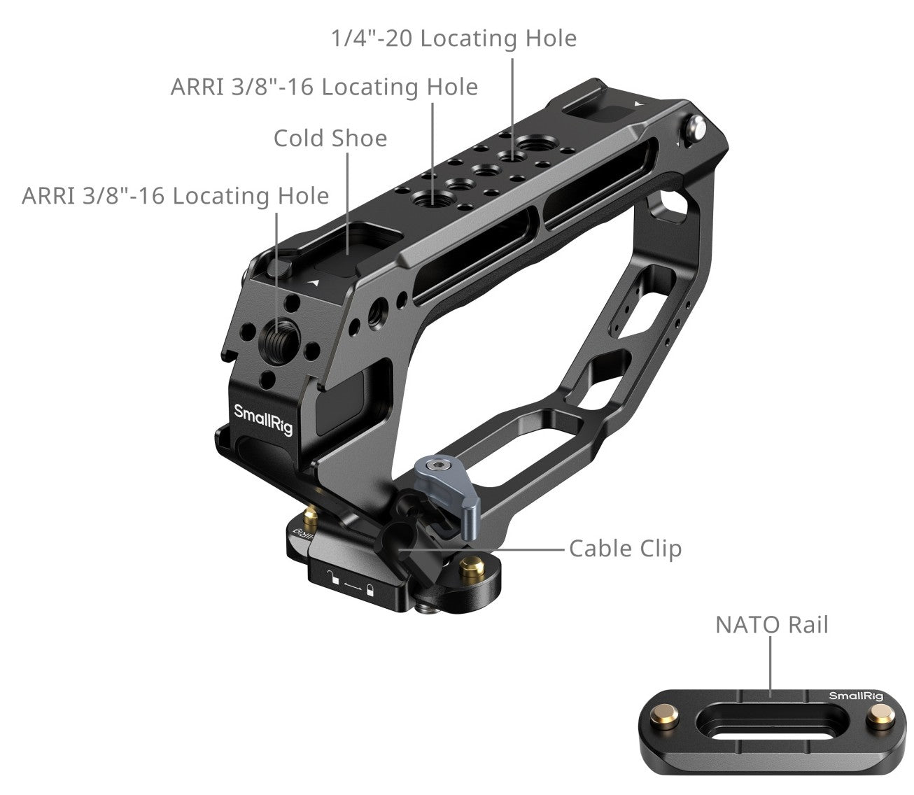 SmallRig D-Style Top Handle with NATO Clamp