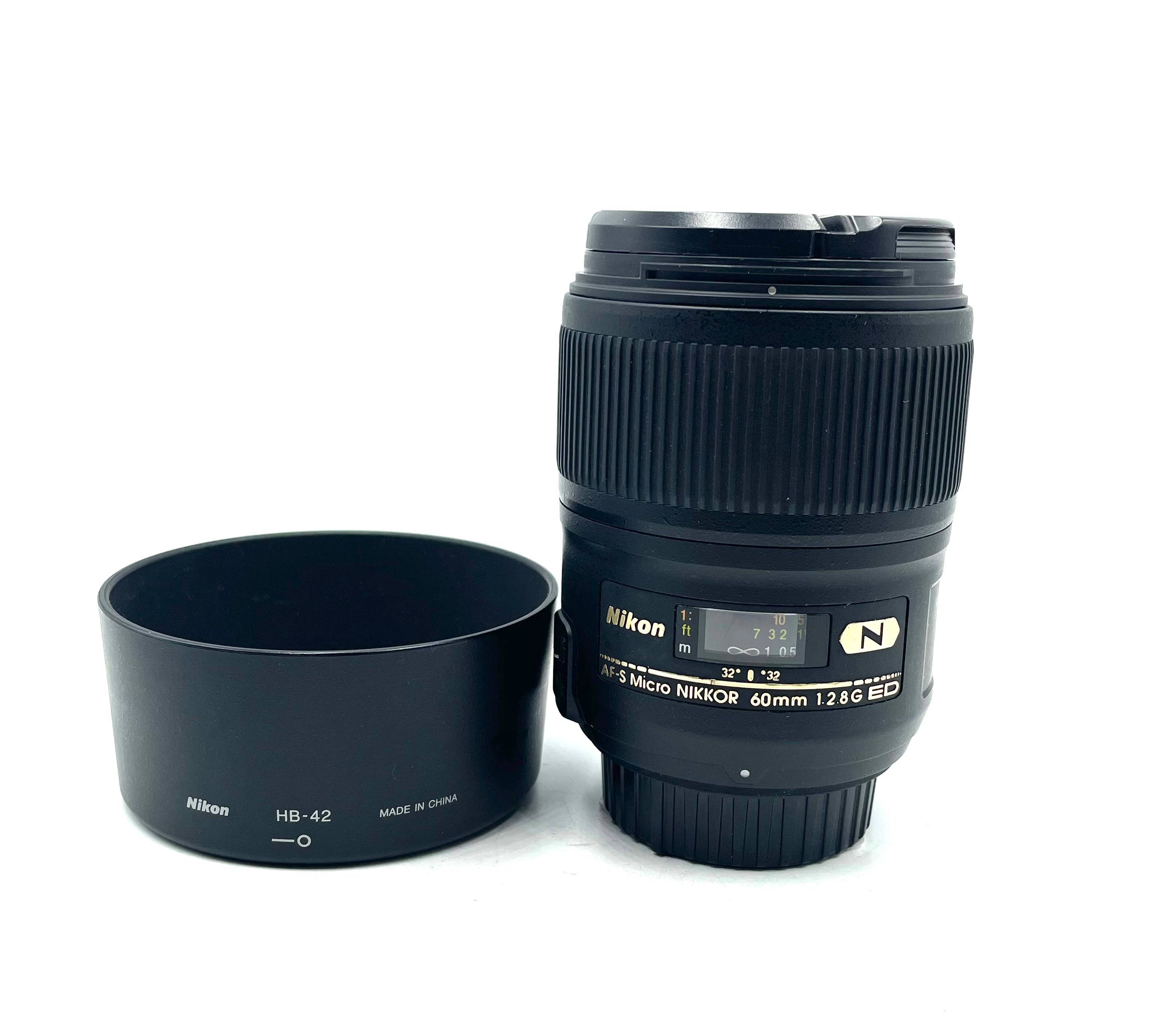 USED Nikon 60mm f2.8 AF-S Micro G ED Lens