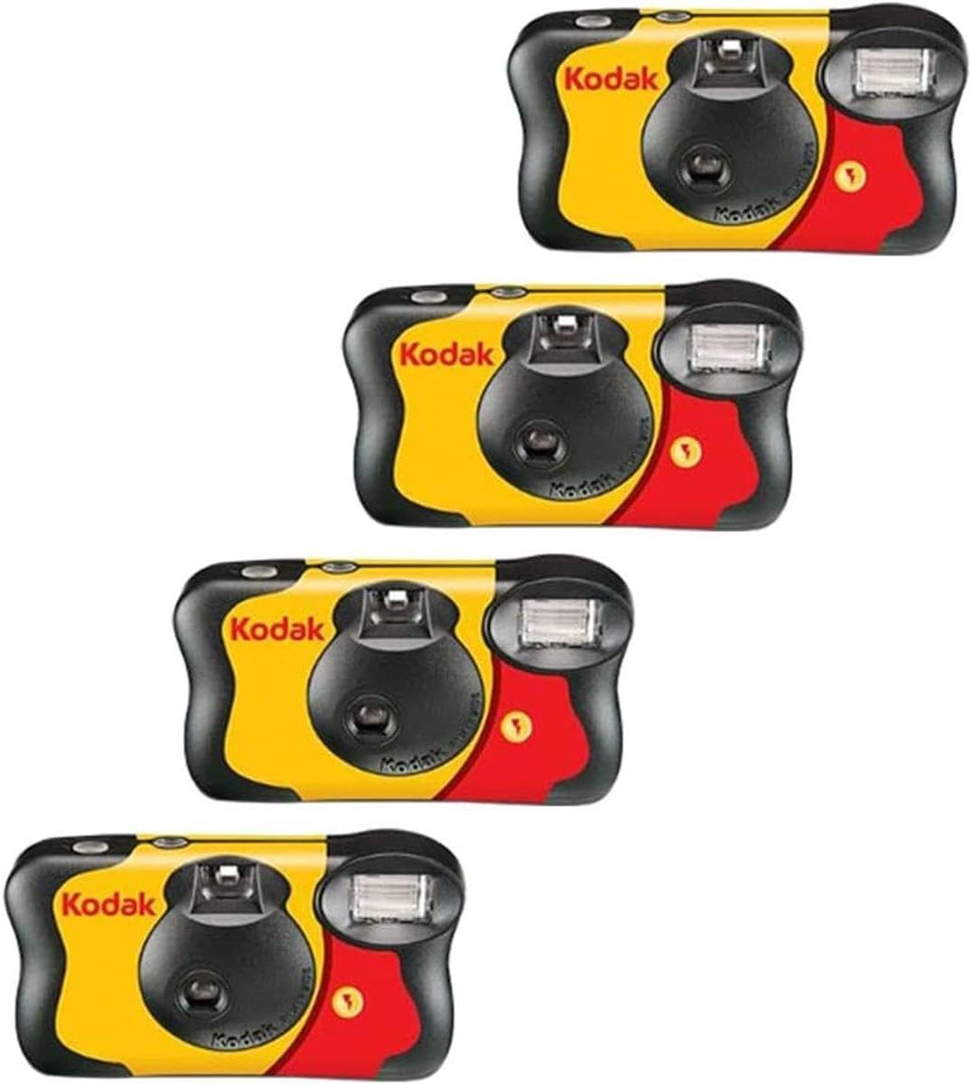 Kodak Funsaver 35mm One-Time-Use Disposable Camera with Flash, 27 Exposures, 4-Pack