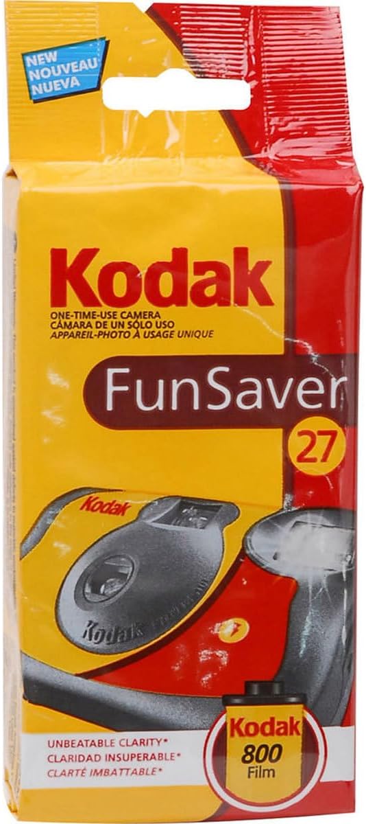 Kodak Funsaver 35mm One-Time-Use Disposable Camera with Flash (27 Exposures, 2-Pack)