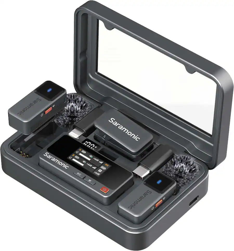 Saramonic Air 2-Person Mini Wireless Lavalier Microphone System for Mobile Devices, Cameras & Computers (2.4 GHz)