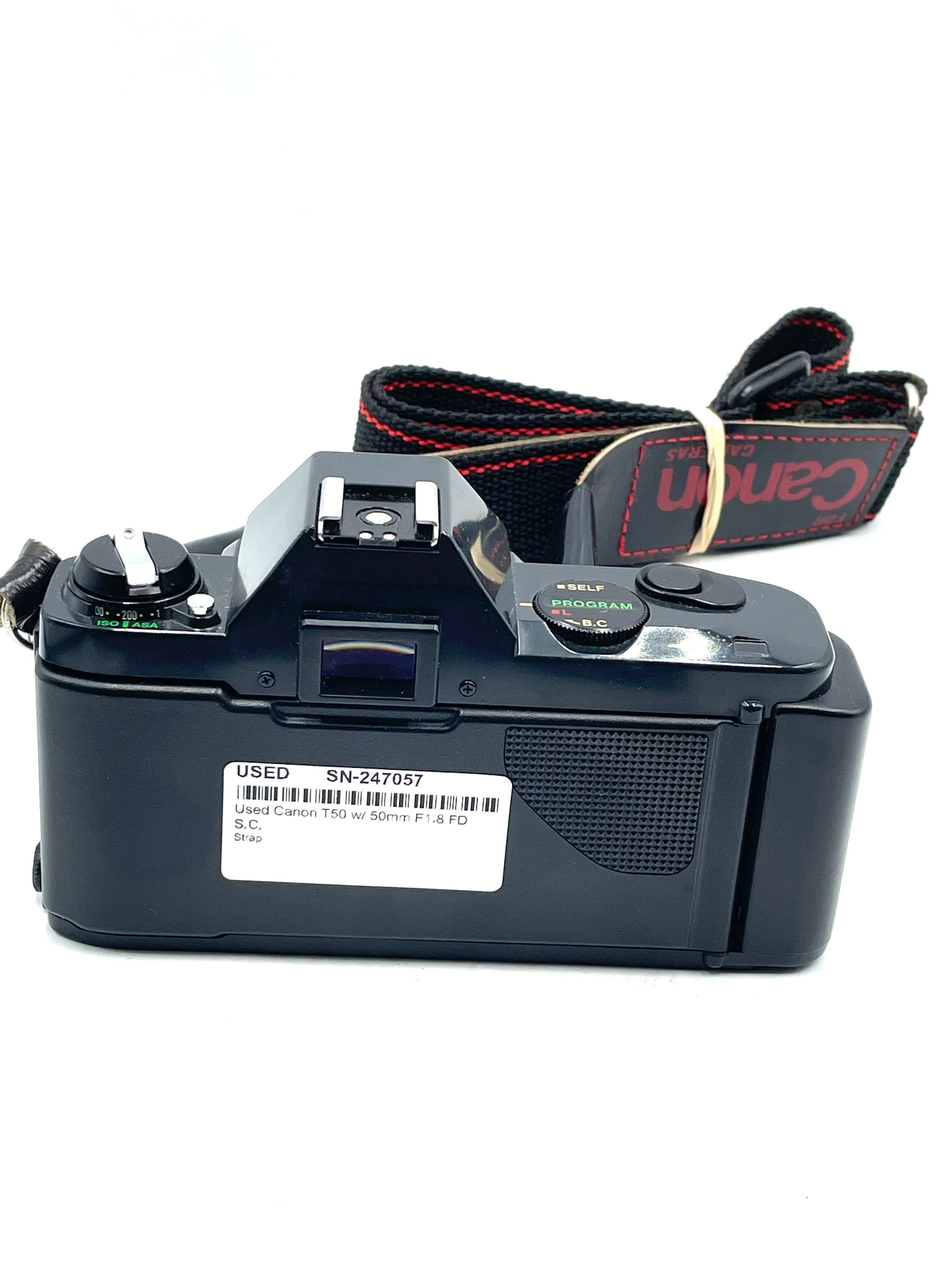 Used Canon T50 w/ 50mm F1.8 FD S.C.