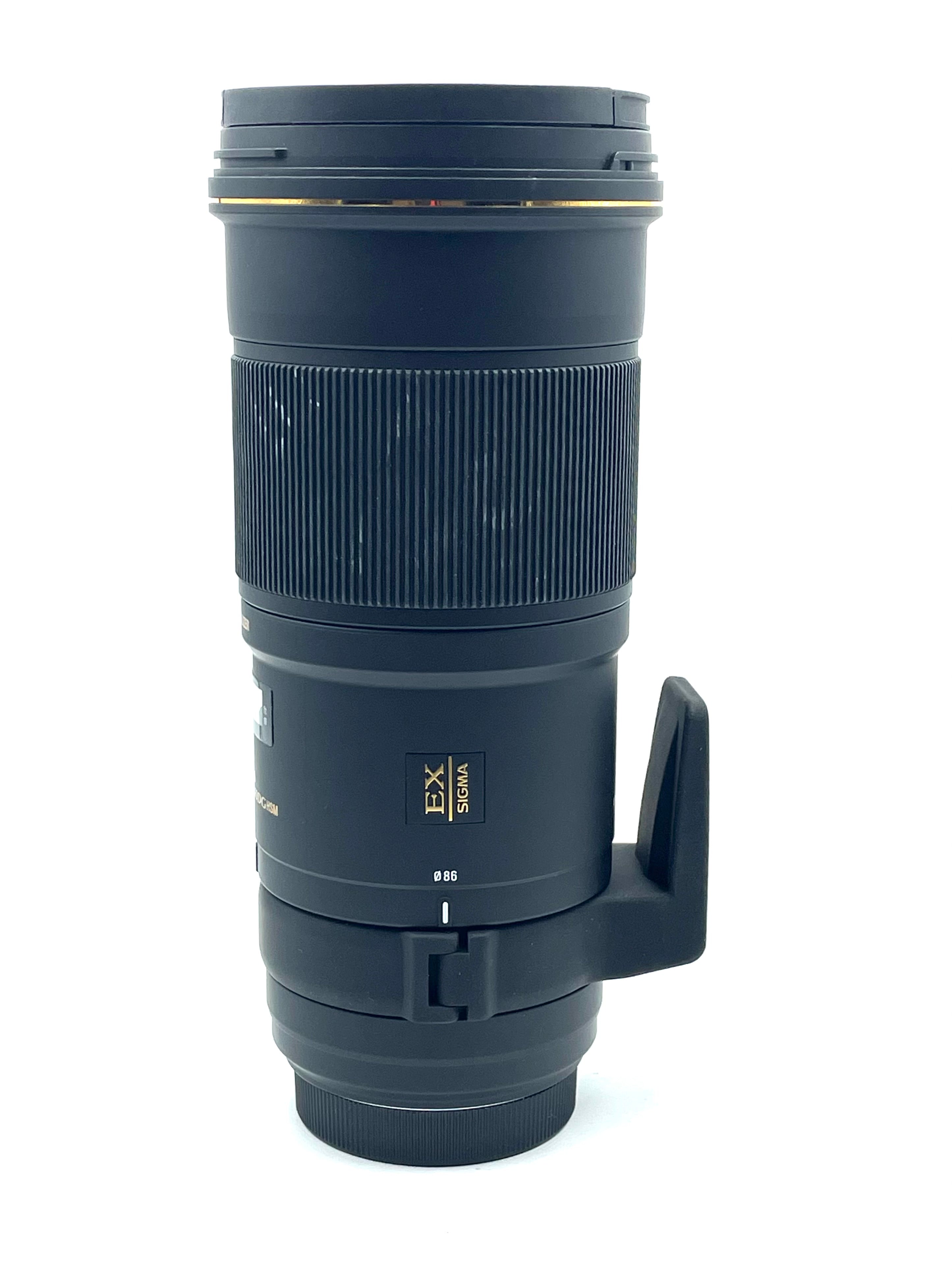 Used Sigma APO 180mm F2.8 Macro Lens W/ Case and Lens hoods (Canon Mount)