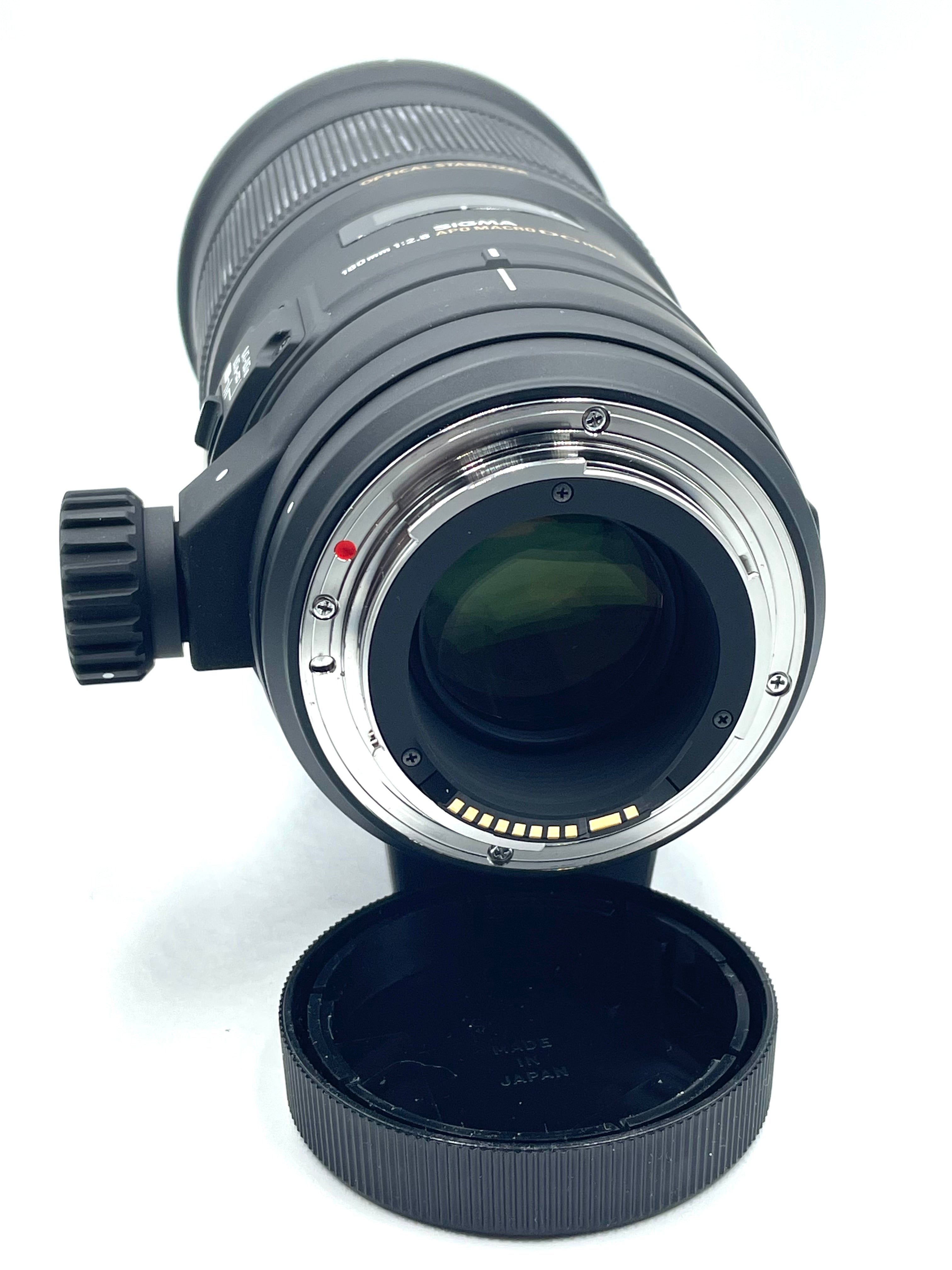 Used Sigma APO 180mm F2.8 Macro Lens W/ Case and Lens hoods (Canon Mount)