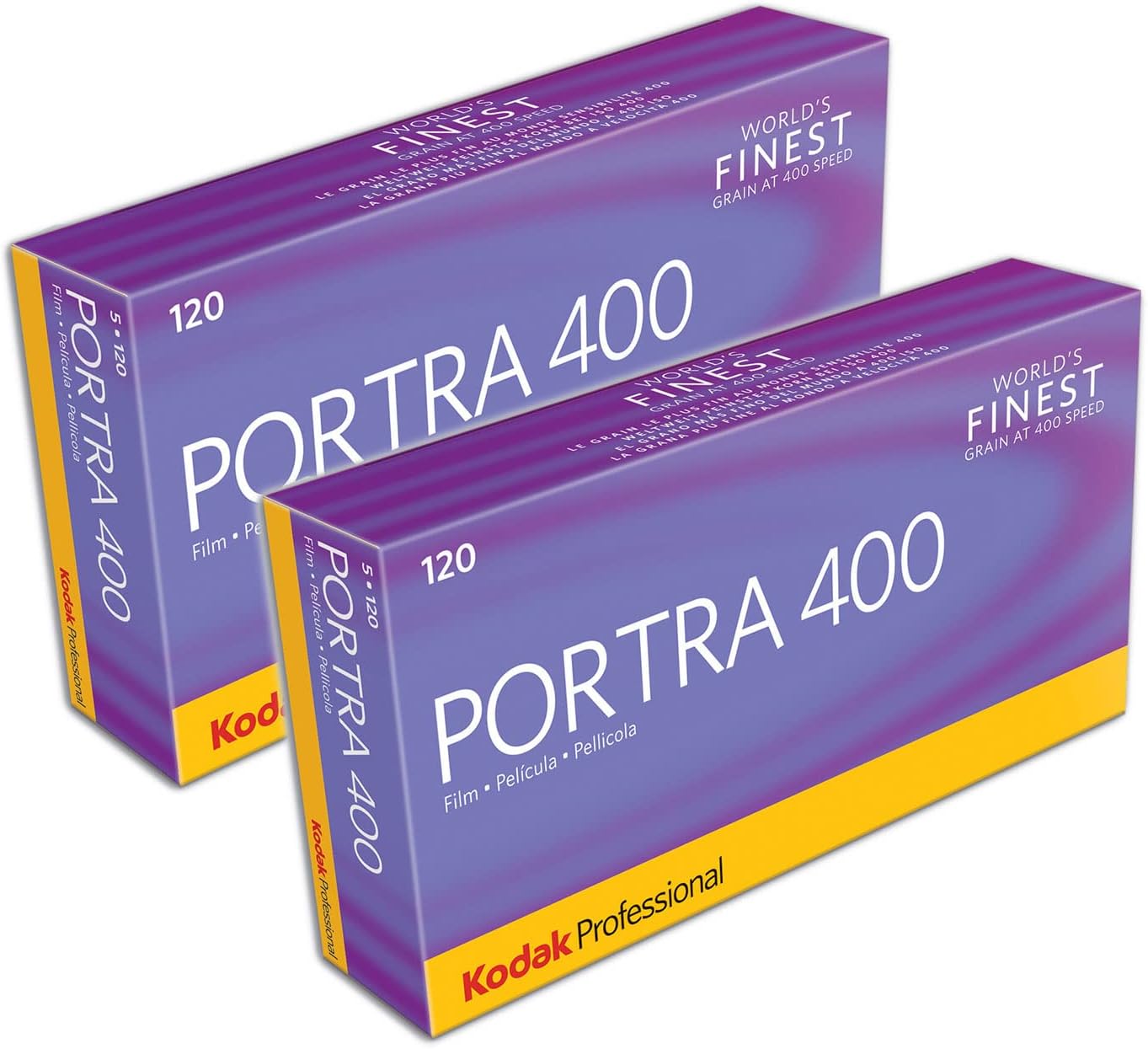 Kodak Professional Portra 400 Color Negative Film 10 Pack (120 Roll Film, 5 rolls, 2 boxes)