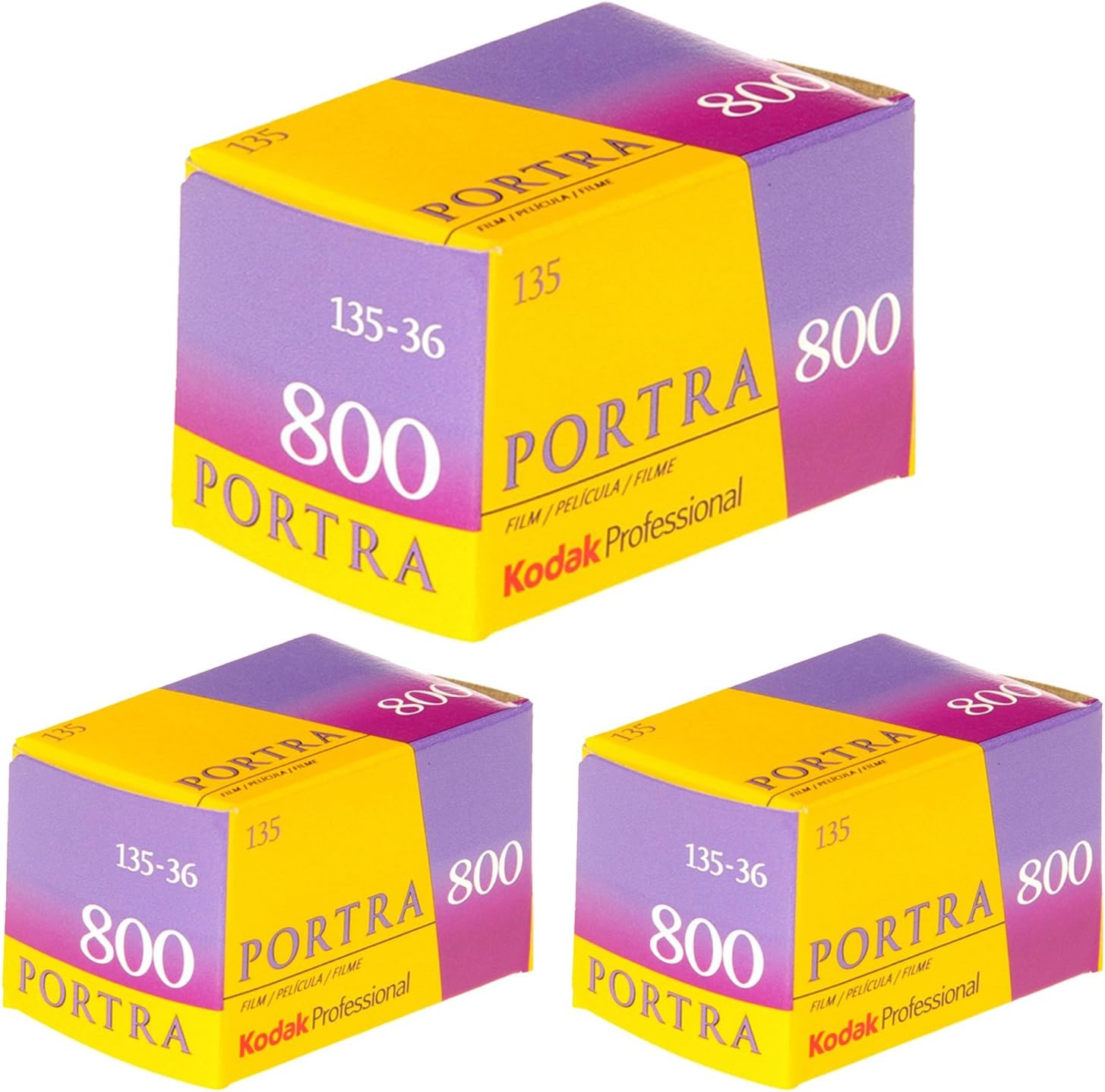 Kodak Portra 800 Professional Color Negative Film (35mm Roll Film, 36 Exposures, 3-Pack)