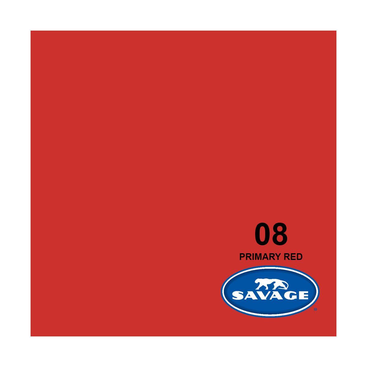 Savage 107" x 36' #8 Primary Red Seamless Background Paper