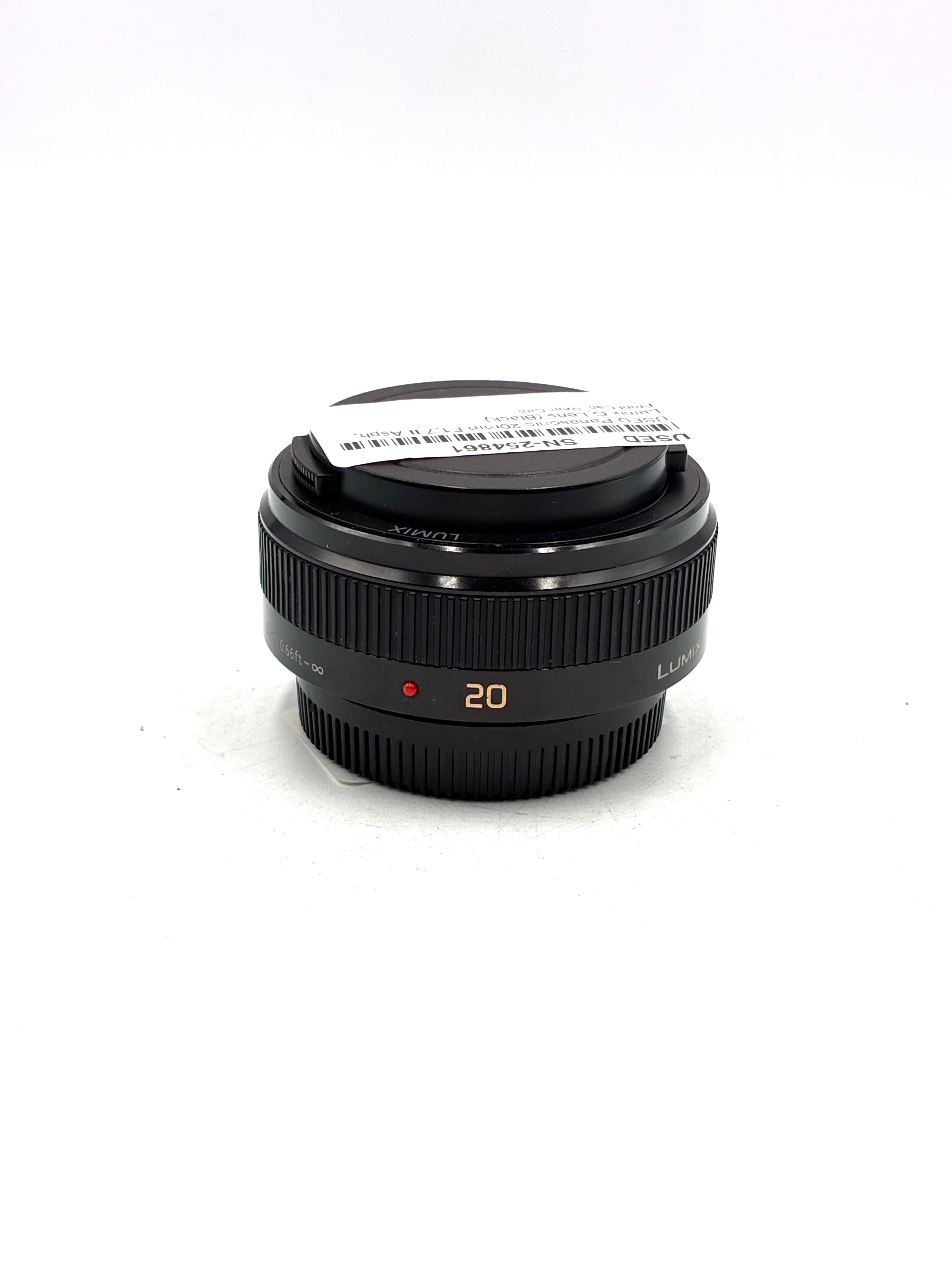 USED Panasonic 20mm F1.7 II Asph. Lumix G Lens (Black)