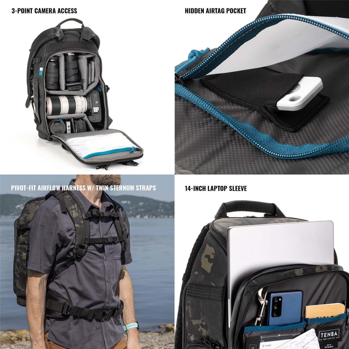 Tenba Axis V2 Backpack (MultiCam Black, 20L)