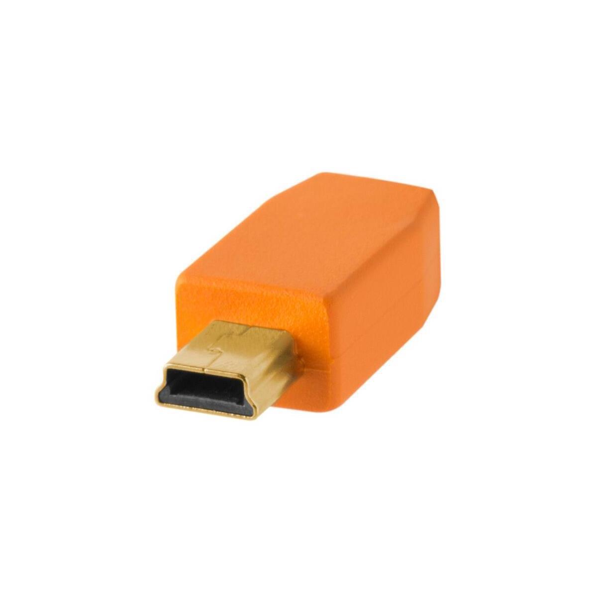 Tether Tools TetherPro USB 2.0 Type-A to 5-Pin Mini-USB Cable (Orange, 15')