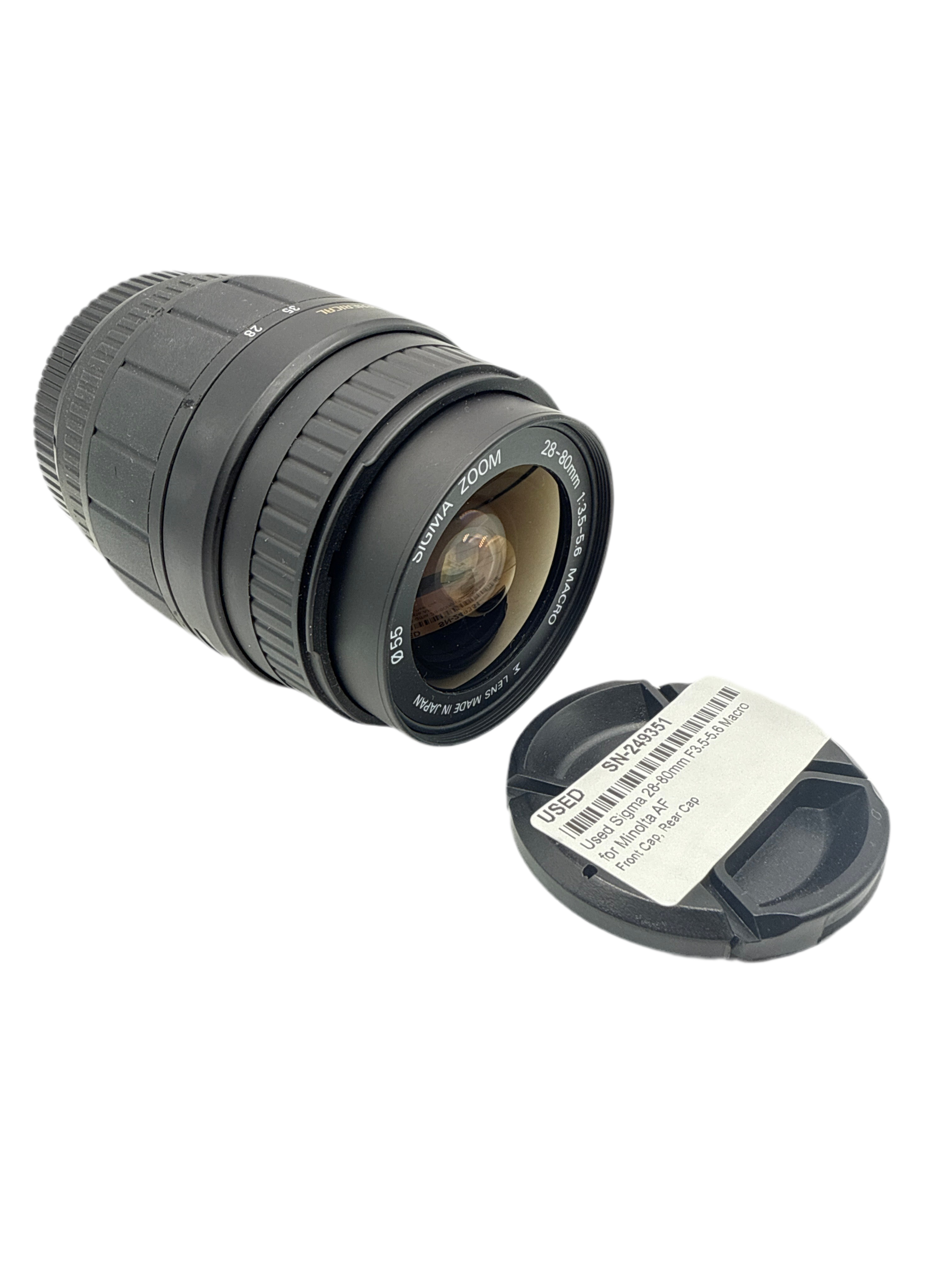 Used Sigma 28-80mm F3.5-5.6 Macro for Minolta AF