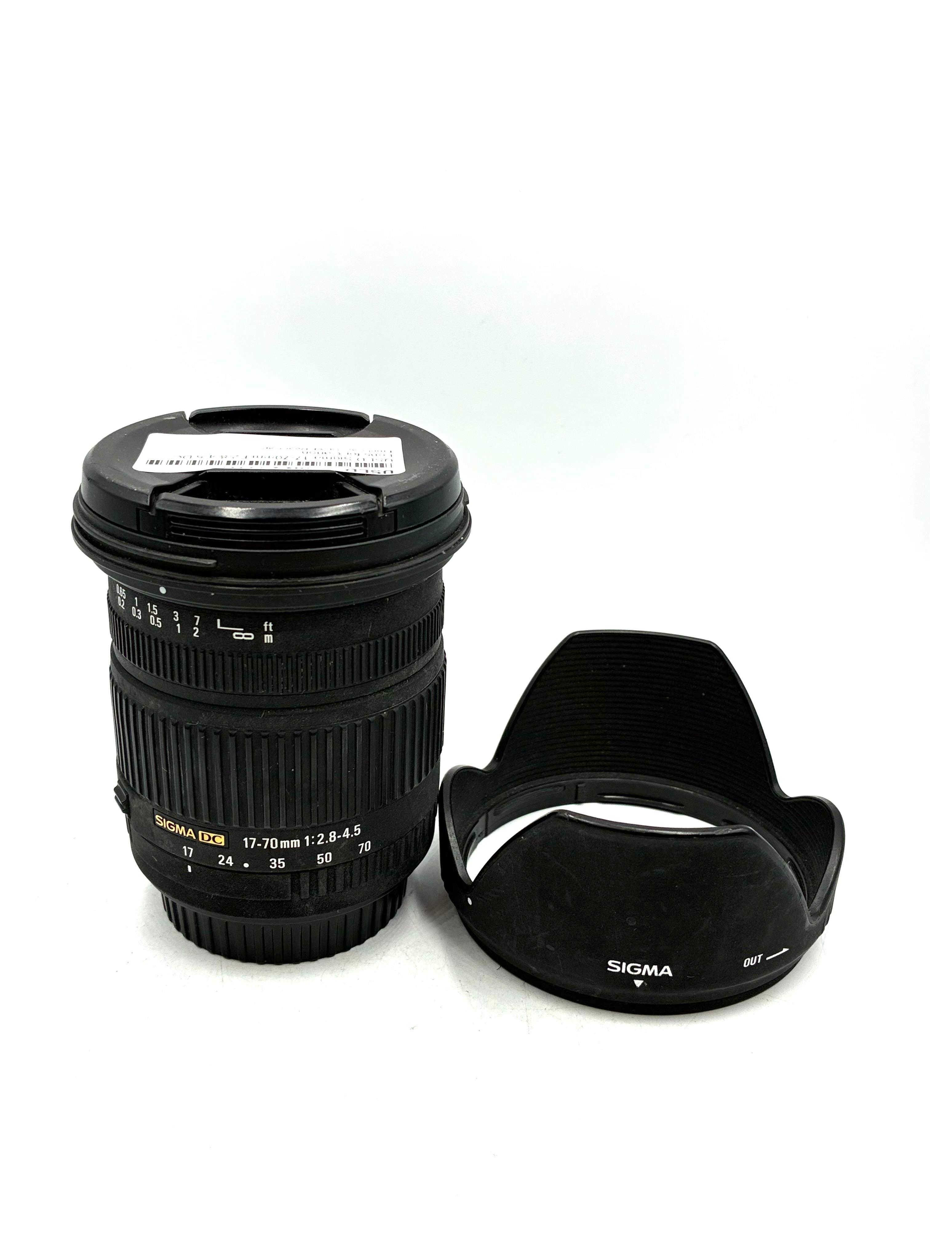 USED Sigma 17-70mm F2.8-4.5 DC Lens for Canon