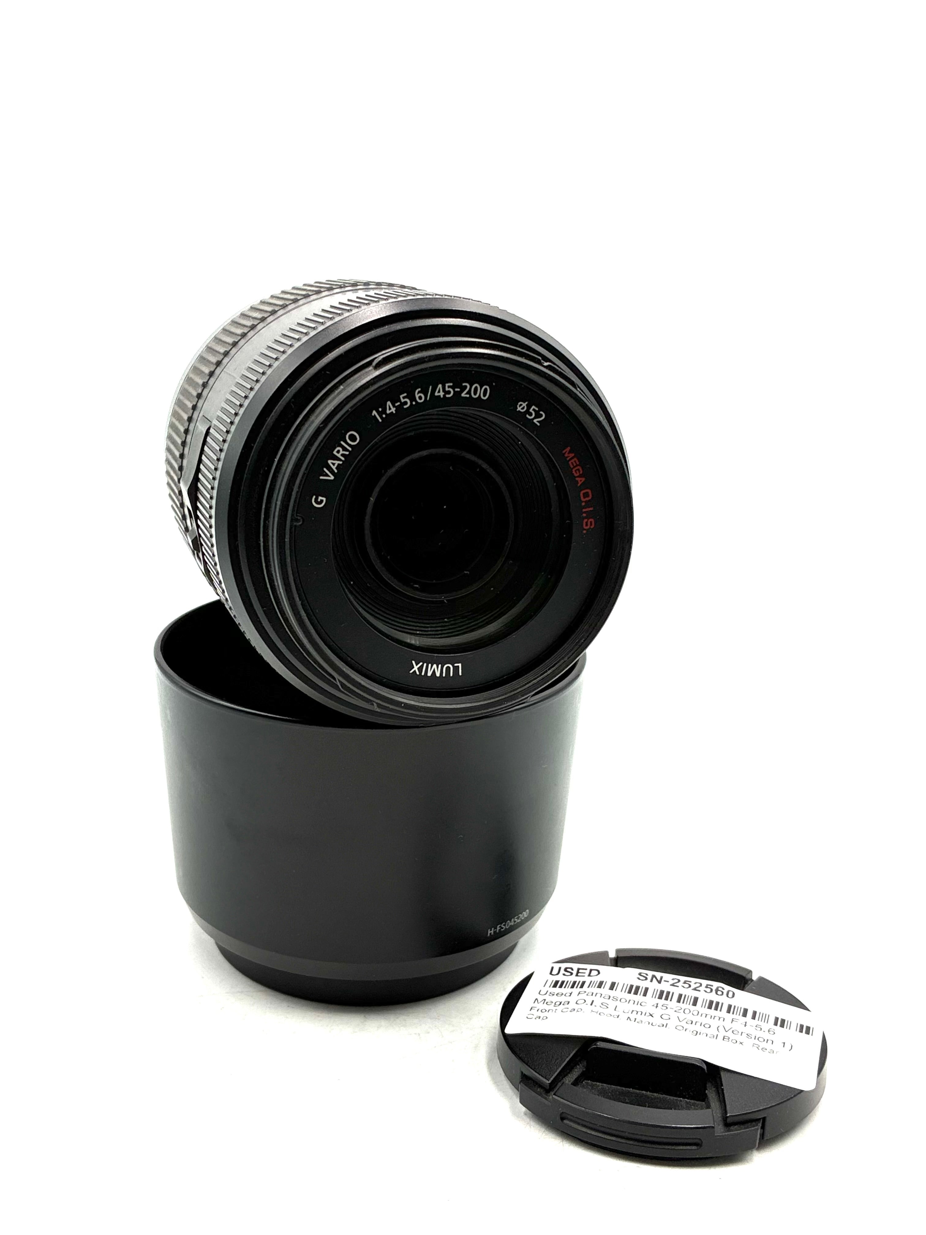 Used Panasonic 45-200mm F4-5.6 Mega O.I.S Lumix G Vario (Version 1) Micro Four Thirds Lens