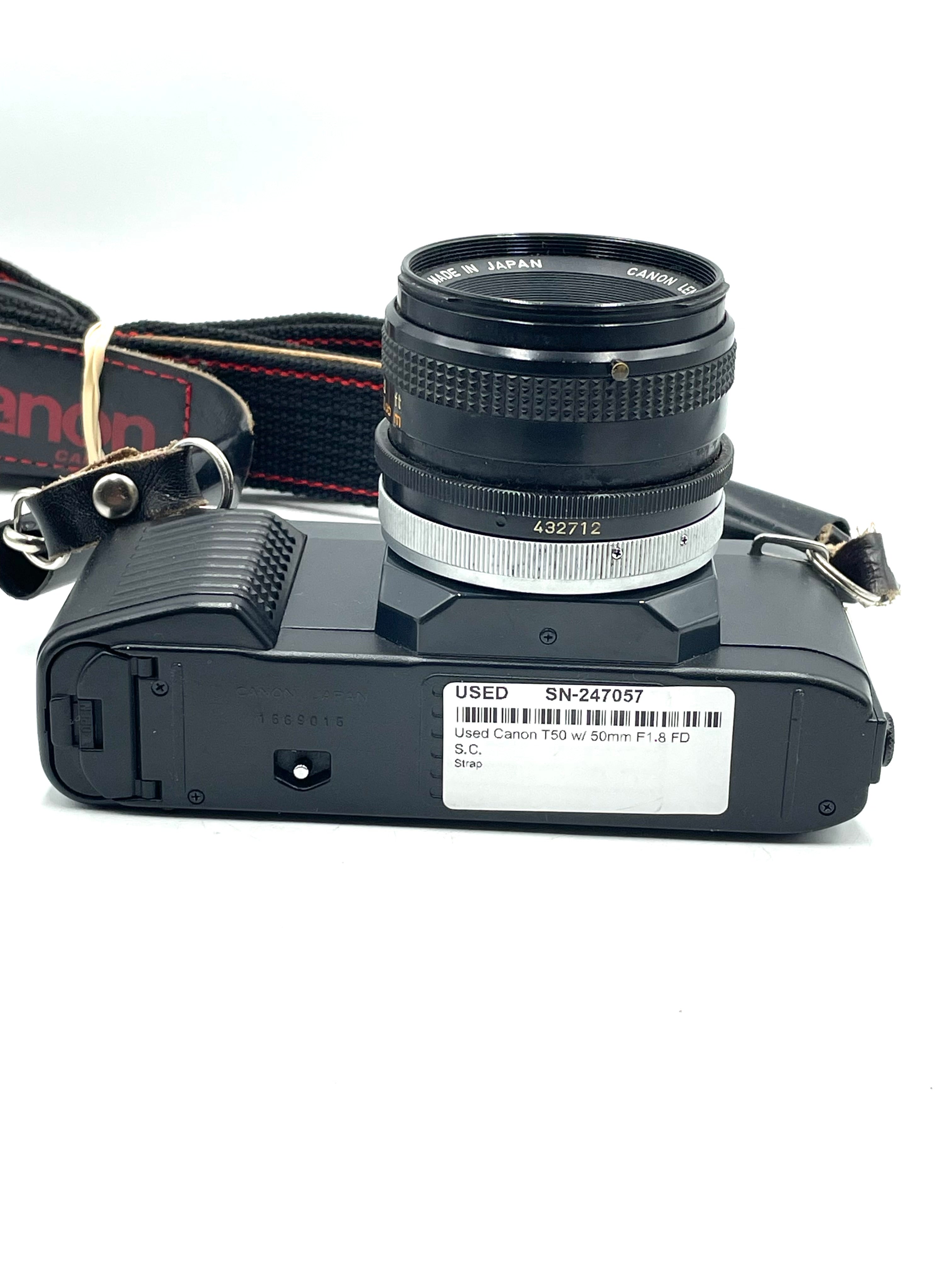 Used Canon T50 w/ 50mm F1.8 FD S.C.