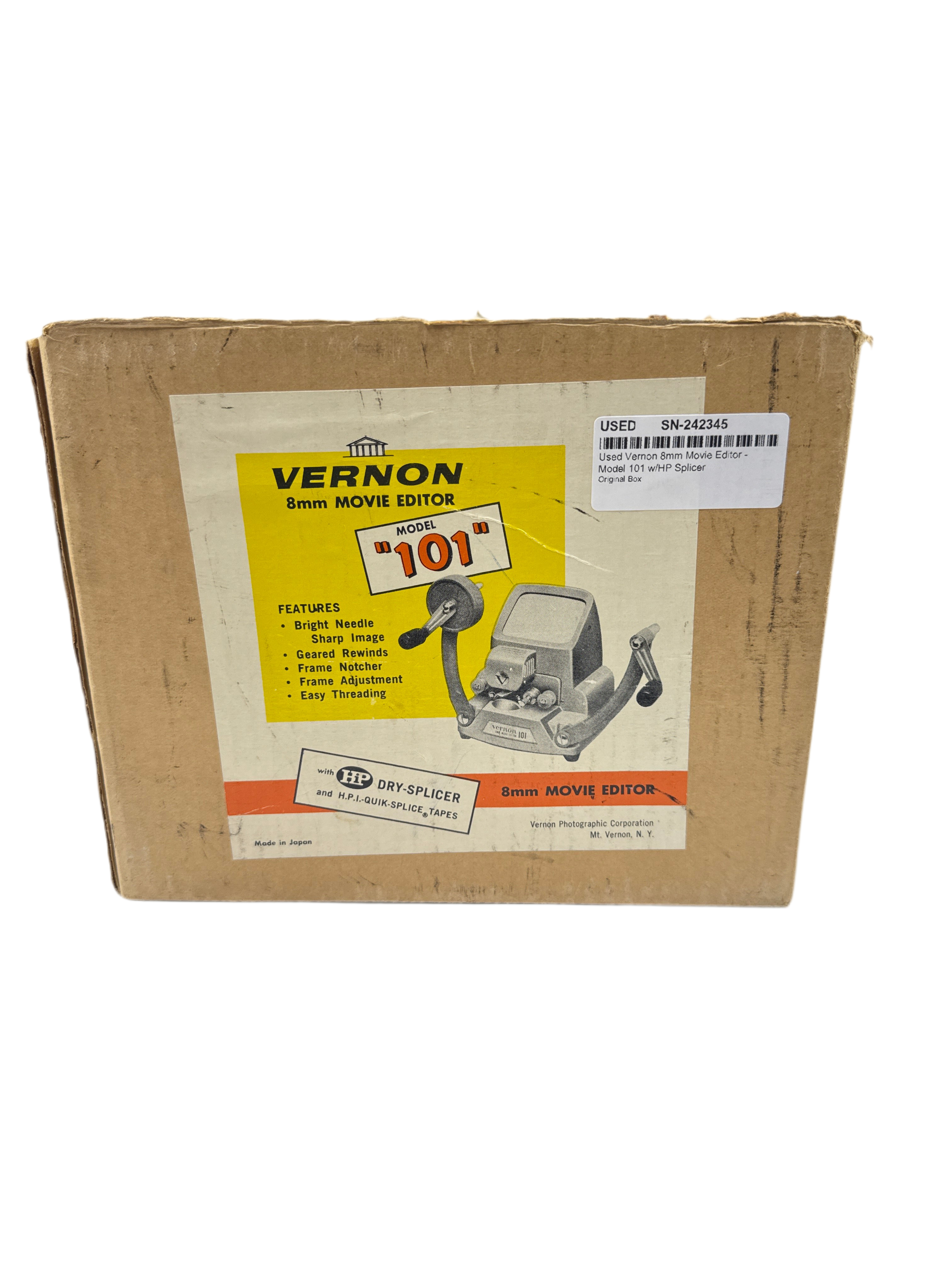 Used Vernon 8mm Movie Editor - Model 101 w/HP Splicer