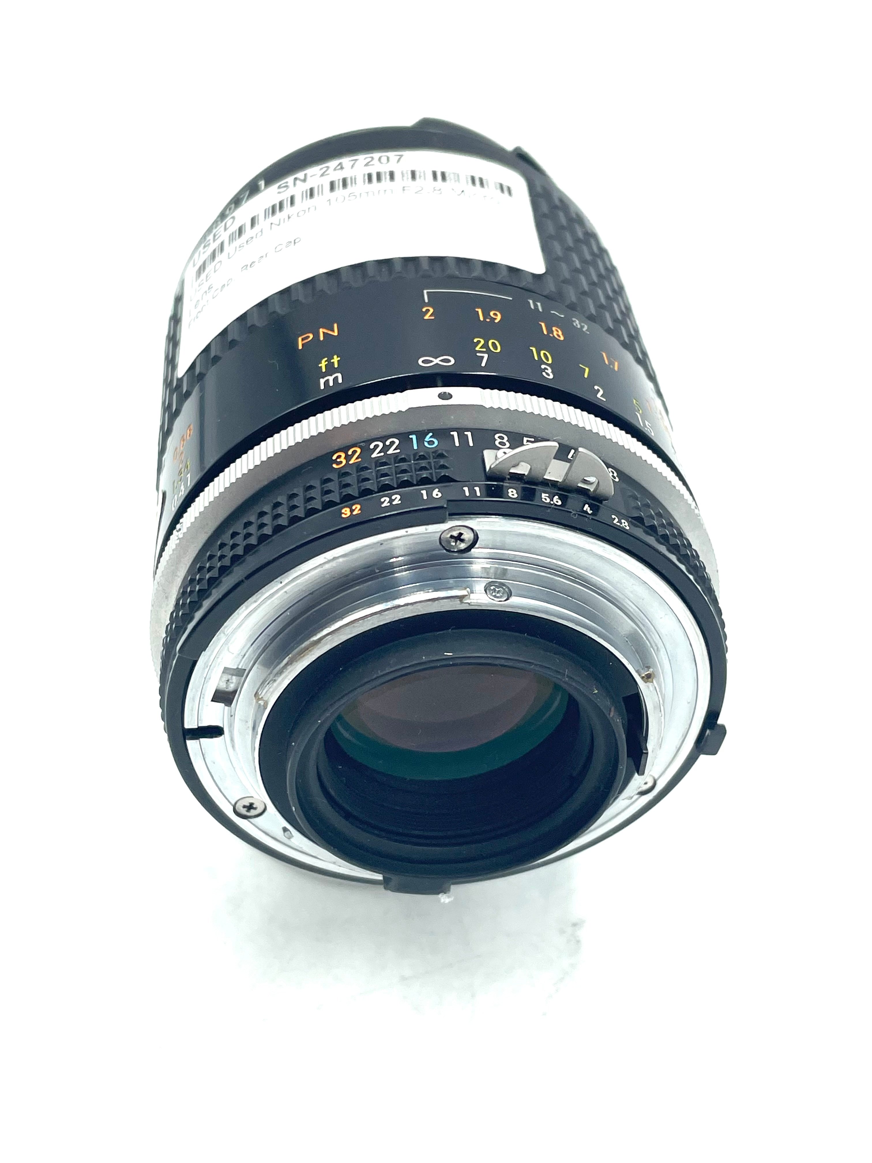 USED Used Nikon 105mm F2.8 Micro Lens