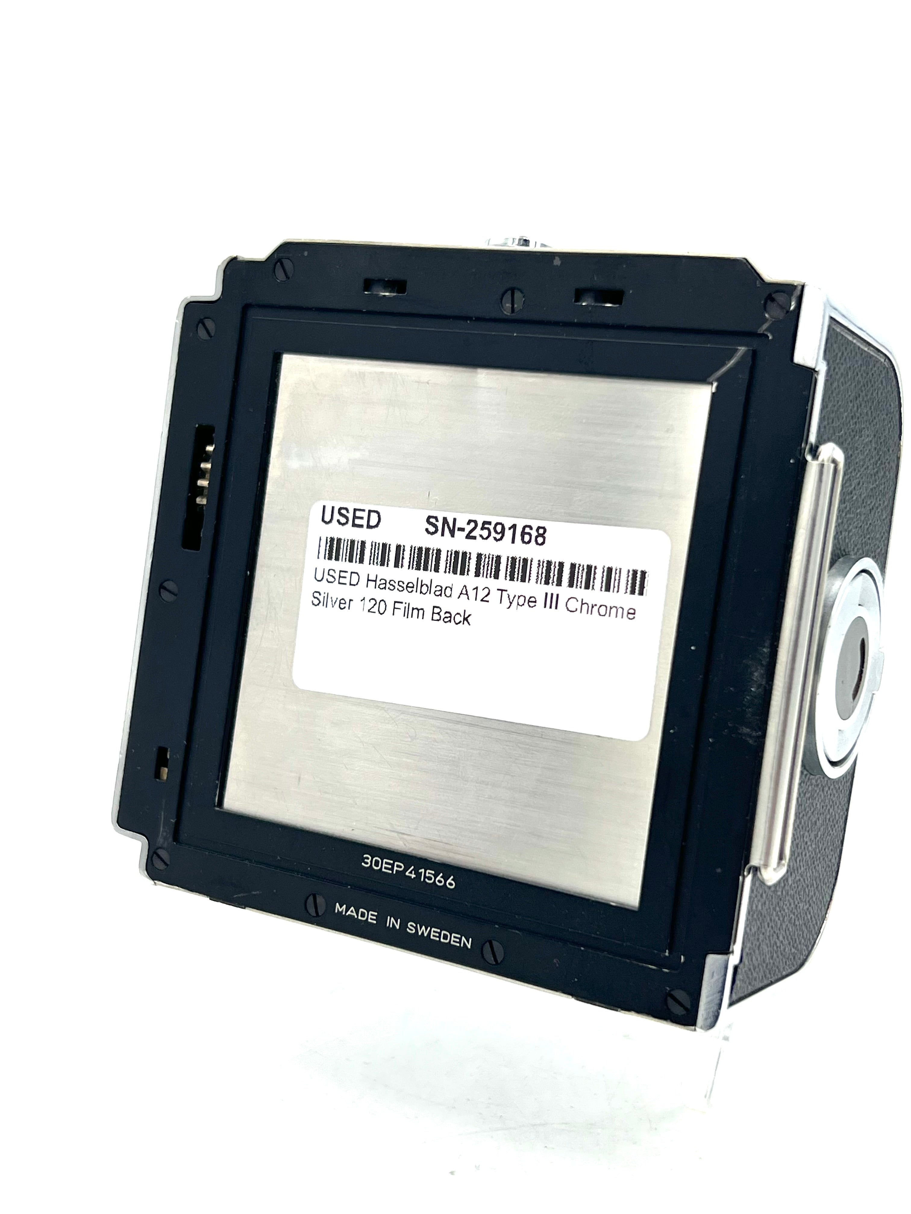 USED Hasselblad A12 Type III Chrome Silver 120 Film Back