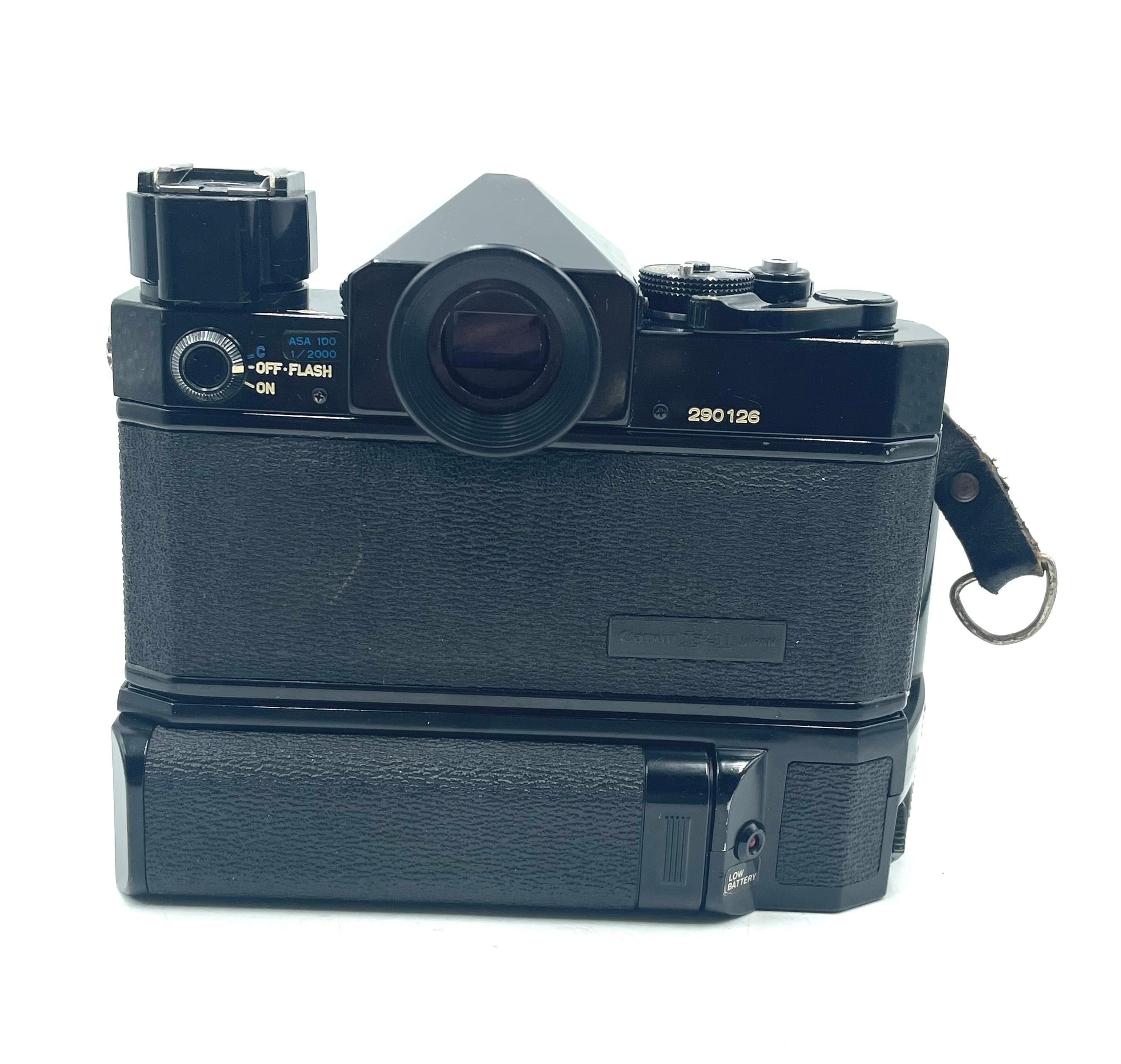 Used Canon F-1 w/ Motor Winder, Flash Adapter