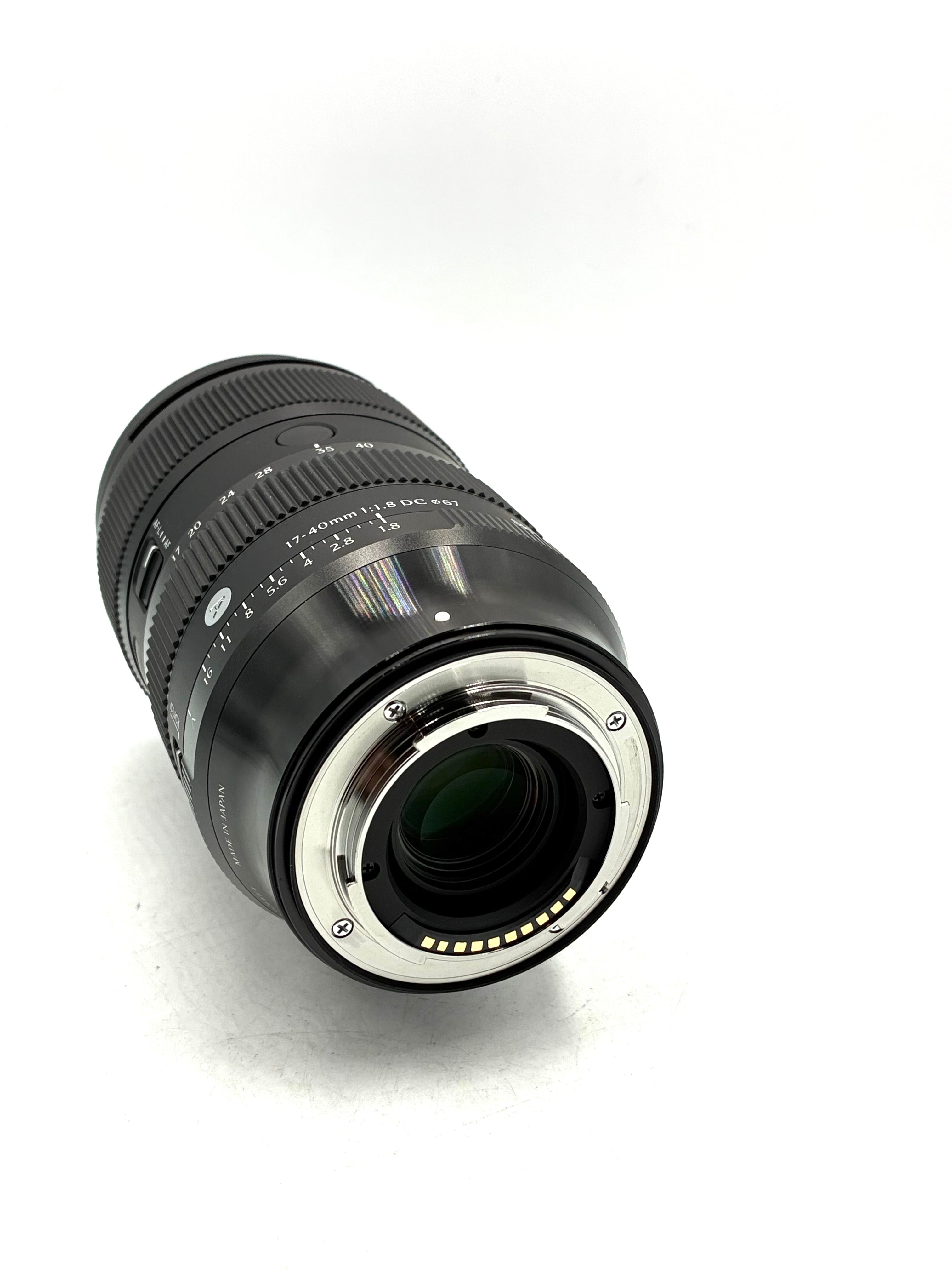 Used Sigma 17-40mm F1.8 DC Art Lens (Fuji X)