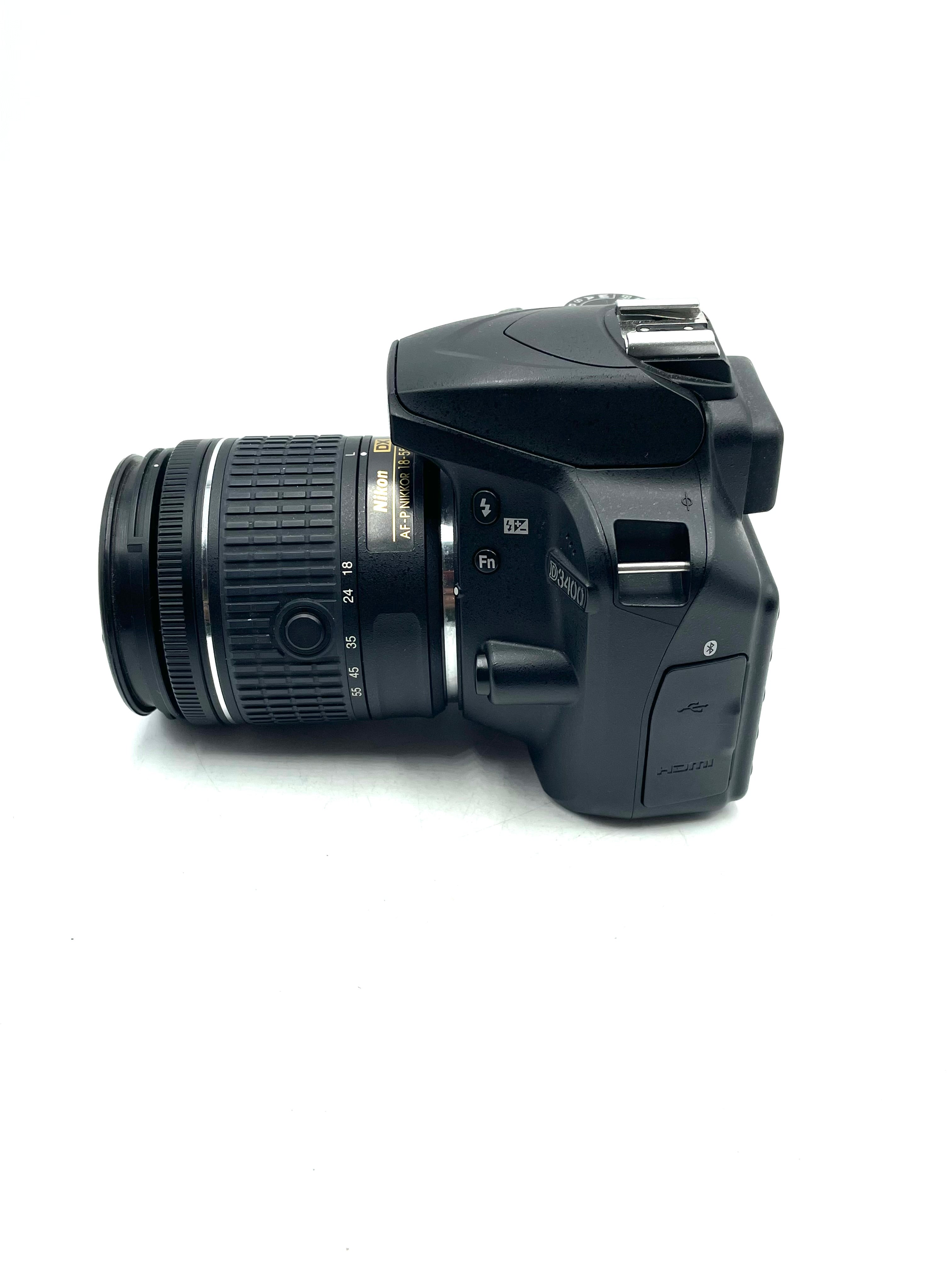 USED Nikon D3400 Digital SLR Kit (Black) with AF-P 18-55mm f3.5-5.6 G VR DX Lens