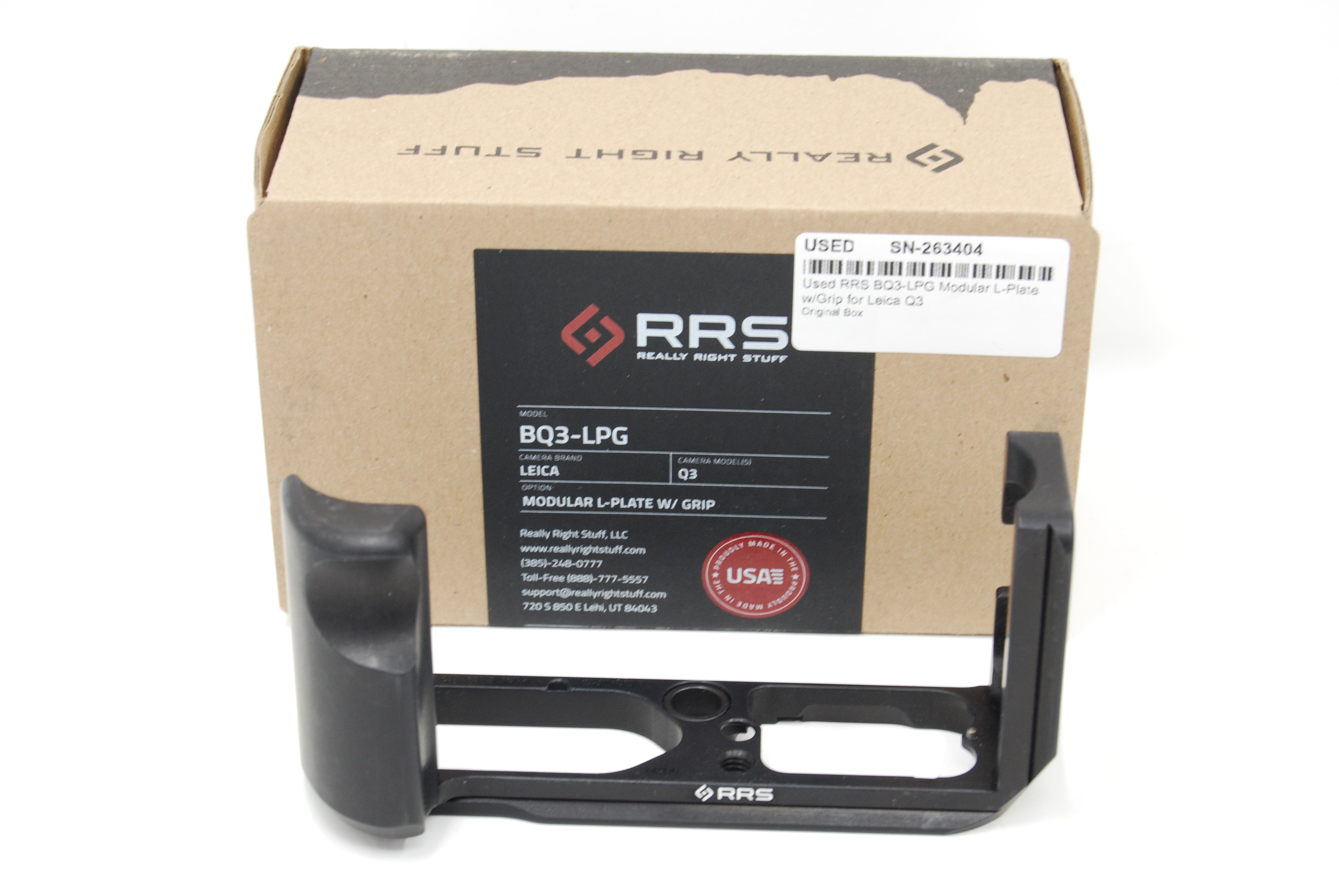 Used RRS BQ3-LPG Modular L-Plate w/Grip for Leica Q3