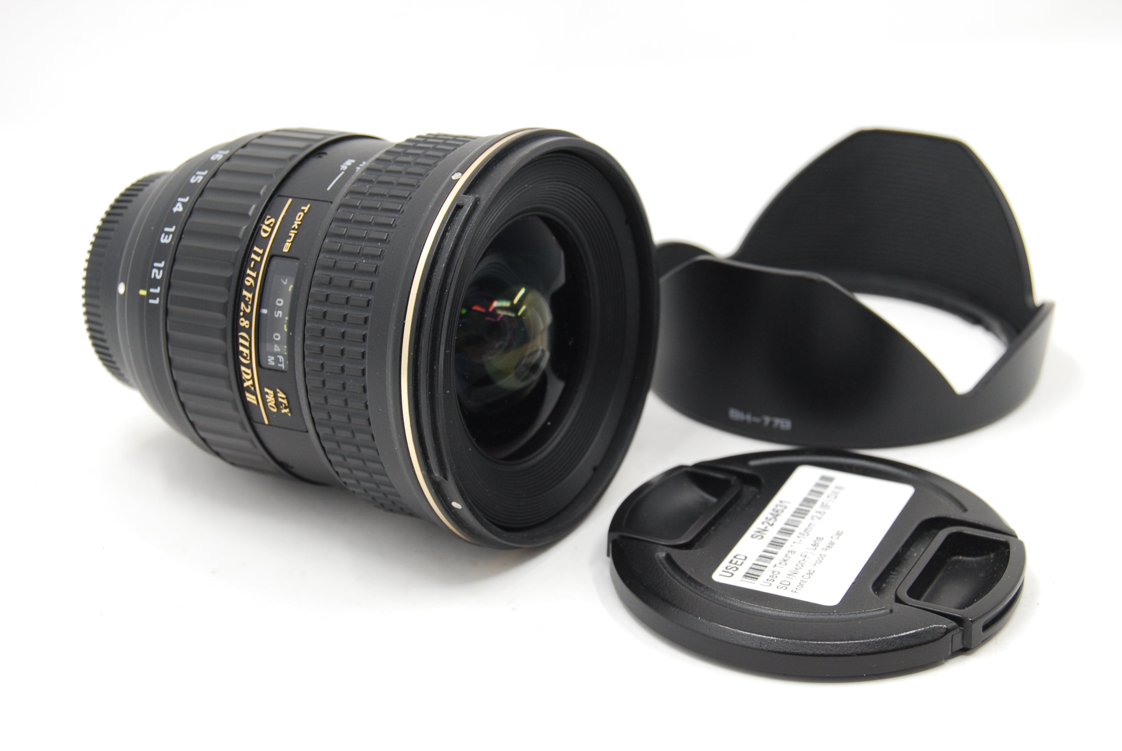 Used Tokina 11-16mm f2.8 (IF) DX II SD (Nikon-F) Lens