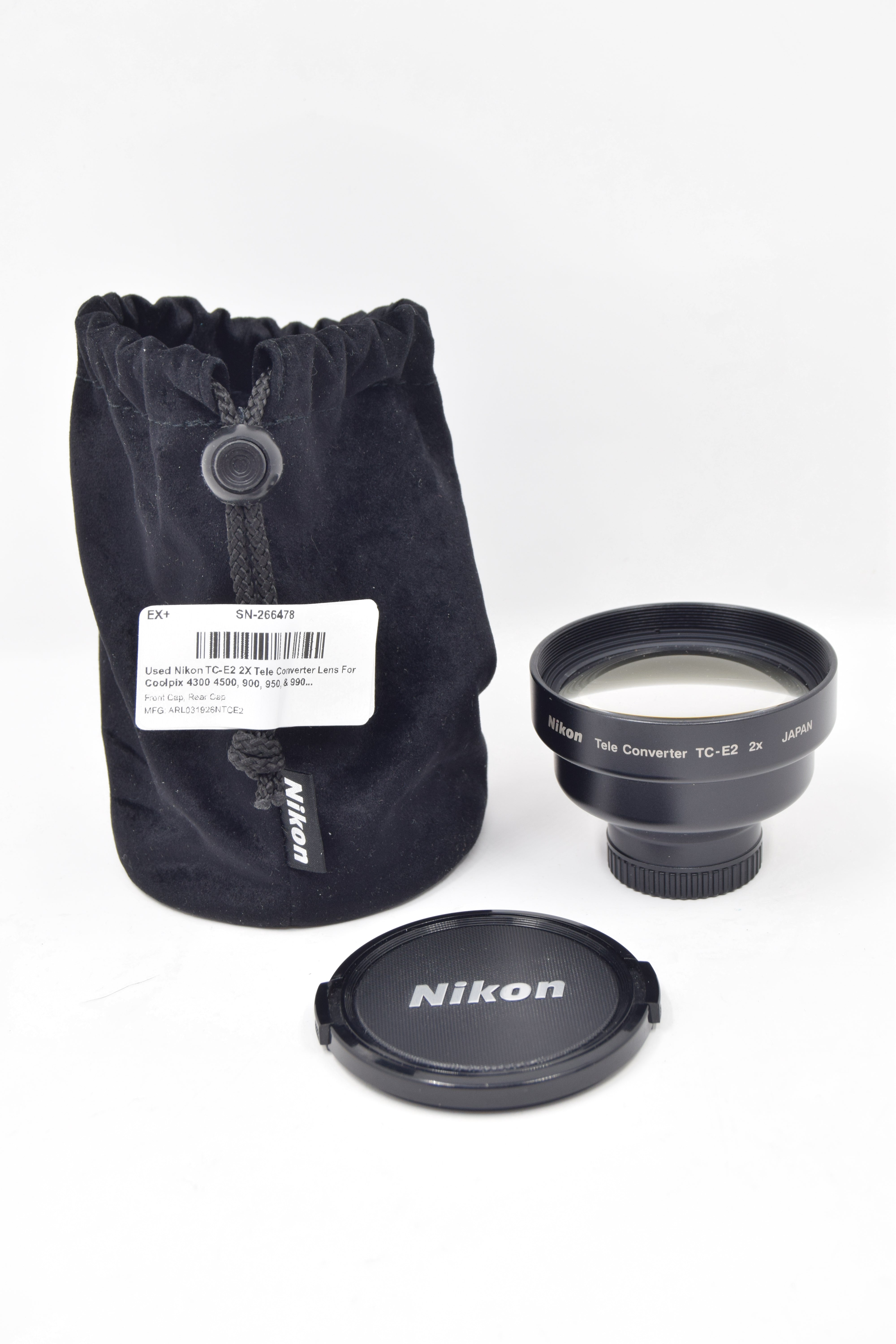 Used Nikon TC-E2 2X Tele Converter Lens For Coolpix 4300 4500, 900, 950, & 990 Cameras
