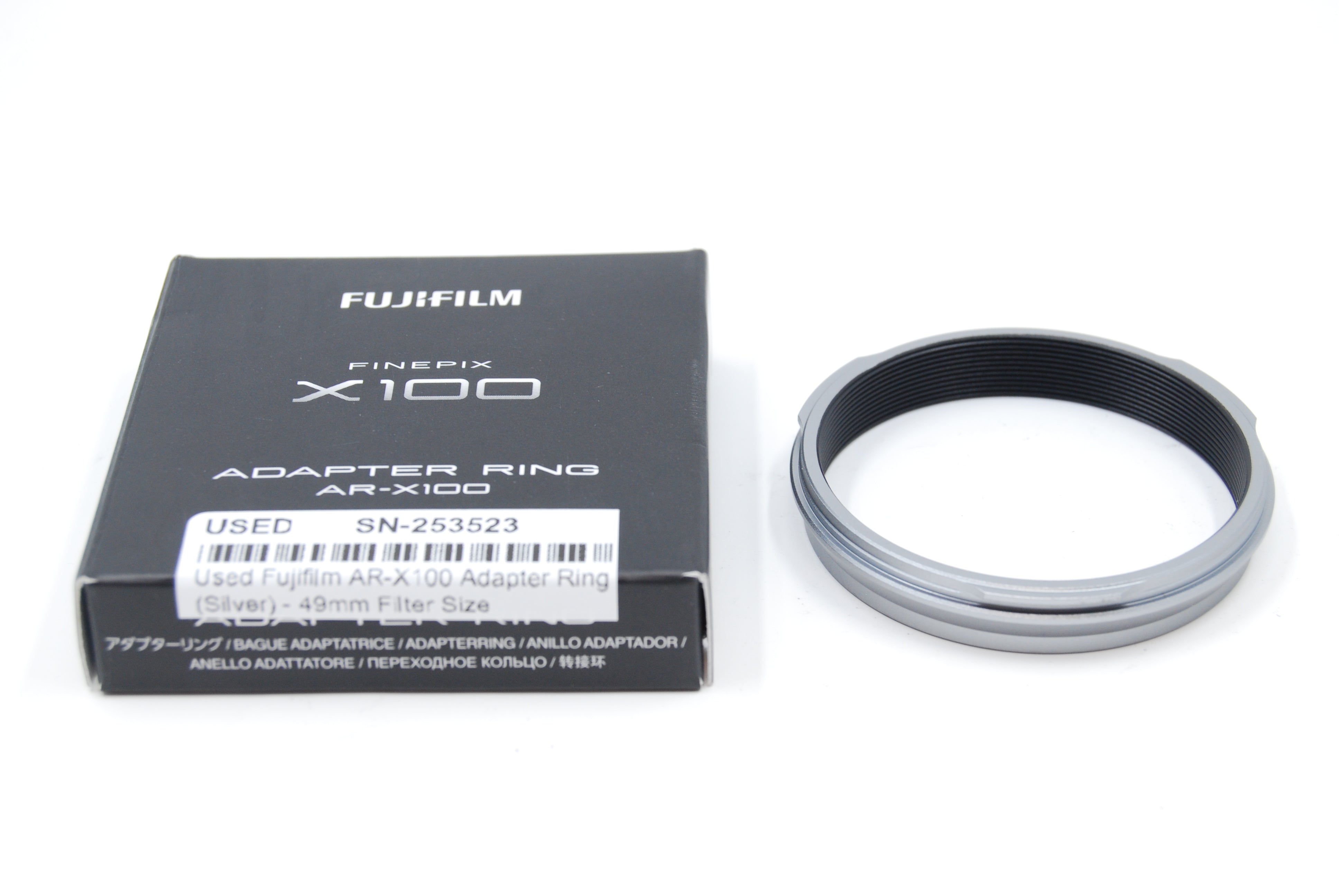 Used Fujifilm AR-X100 Adapter Ring (Silver) - 49mm Filter Size