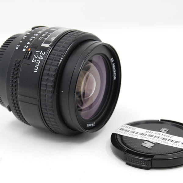 USED Nikon 24mm f/2.8 AF (Non-D) Lens