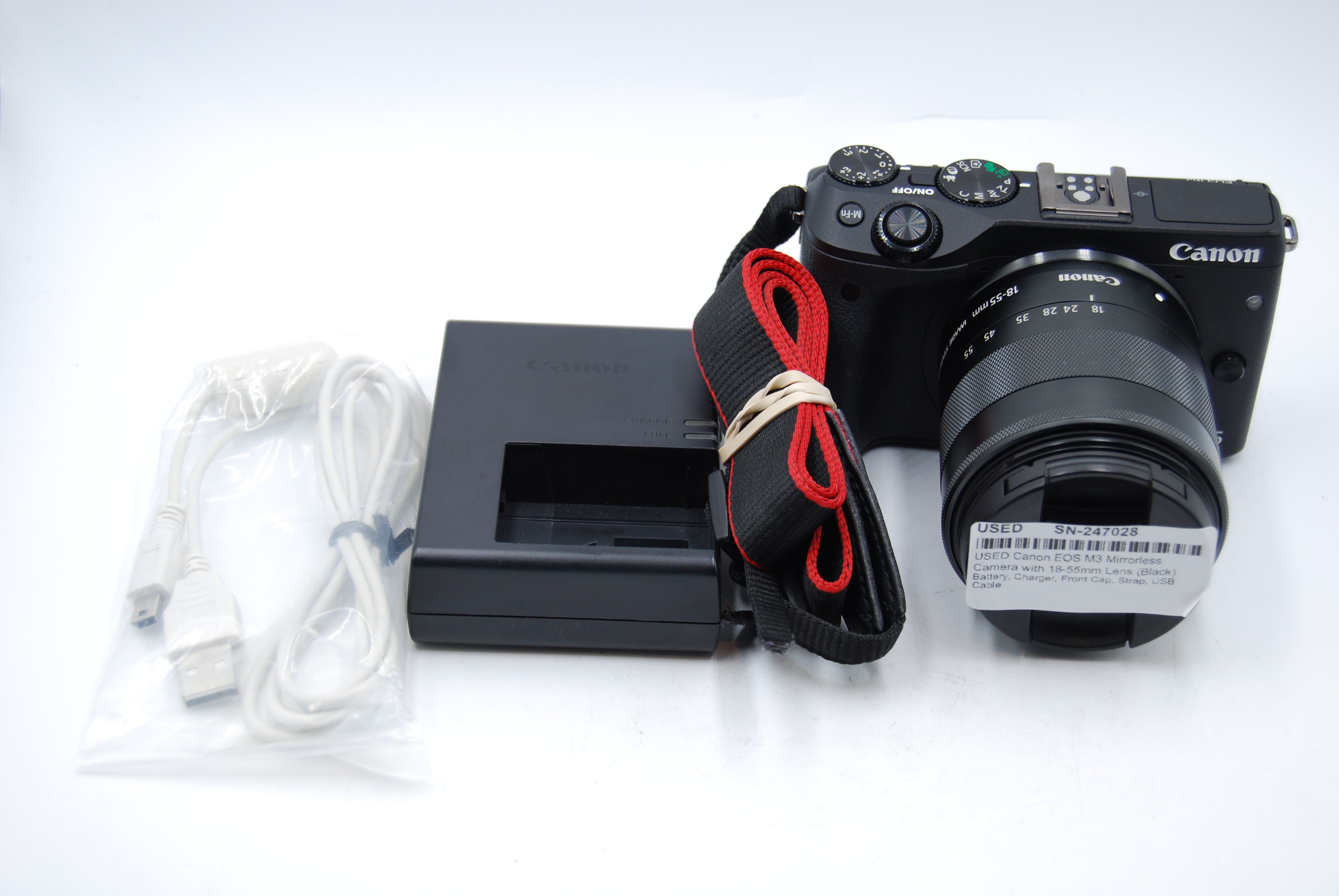 USED Canon EOS M3 Mirrorless Camera with 18-55mm Lens (Black)