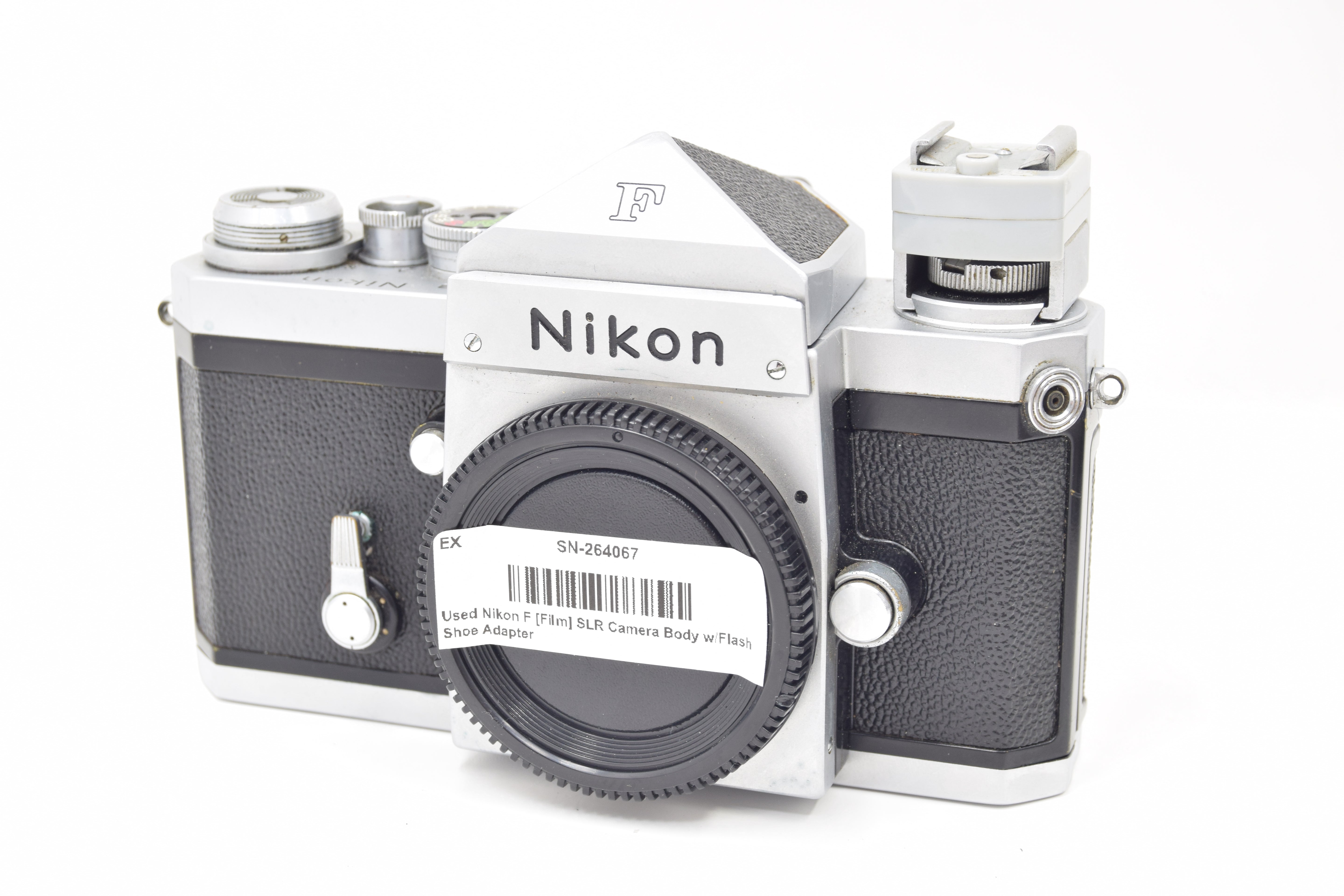 Used Nikon F [Film] SLR Camera Body w/Flash Shoe Adapter