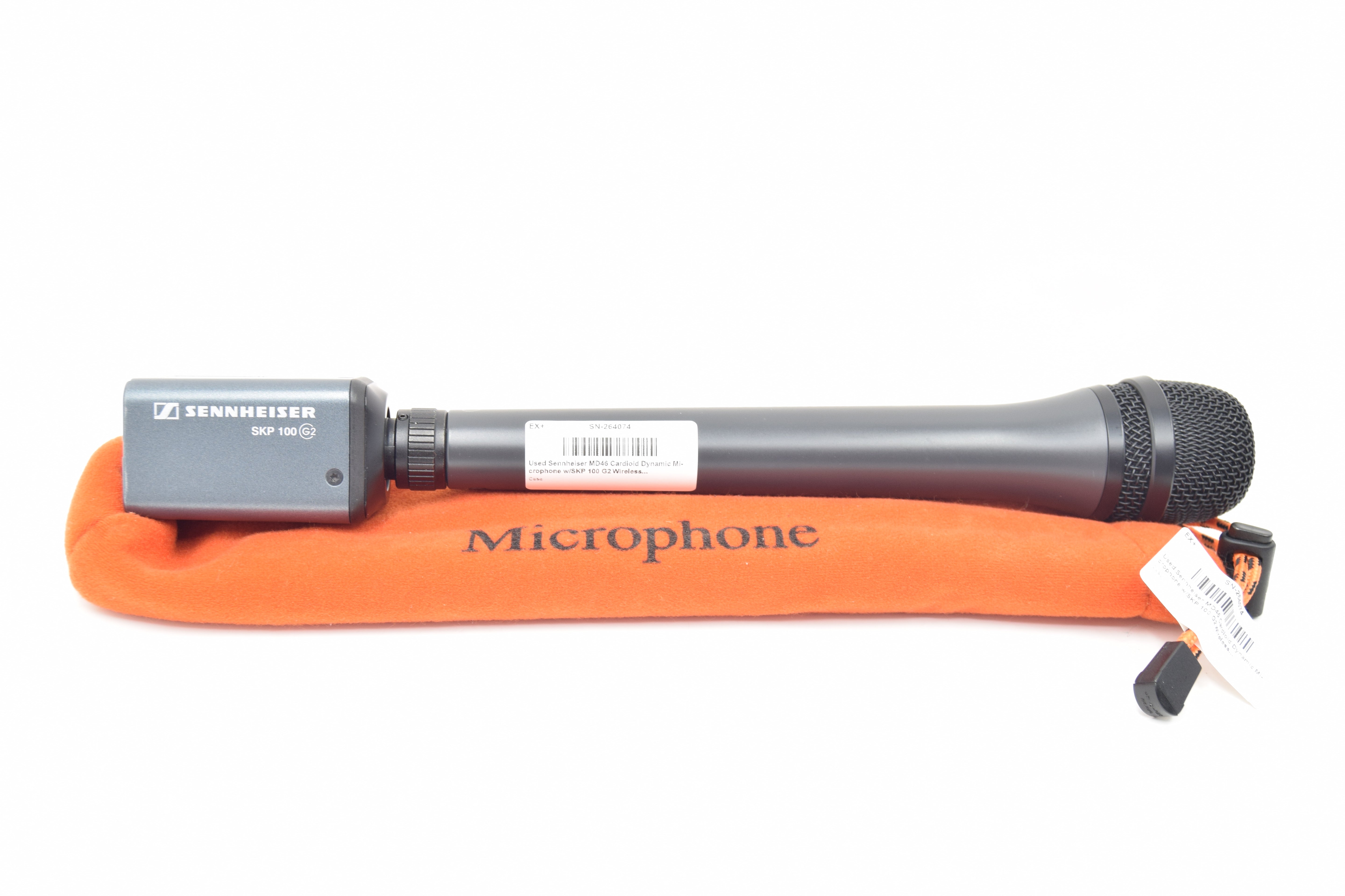 Used Sennheiser MD46 Cardioid Dynamic Microphone w/SKP 100 G2 Wireless Transmitter