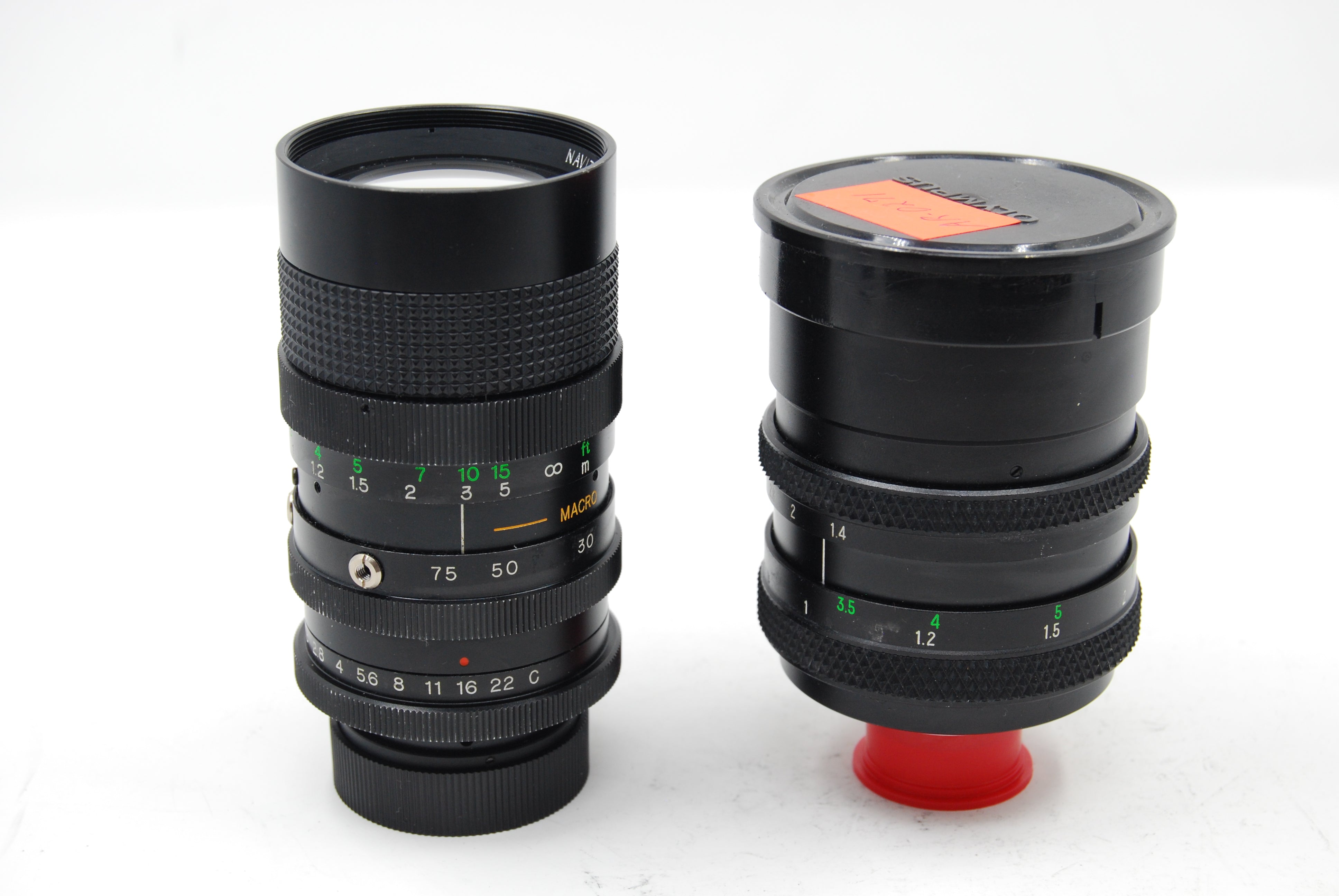 Lot of 2 - Computar TV Lens 75mm f/1.4 & Navitar TV Zoom Lens 12.5-75mm f/1.8 - AS-IS (READ) (0271)