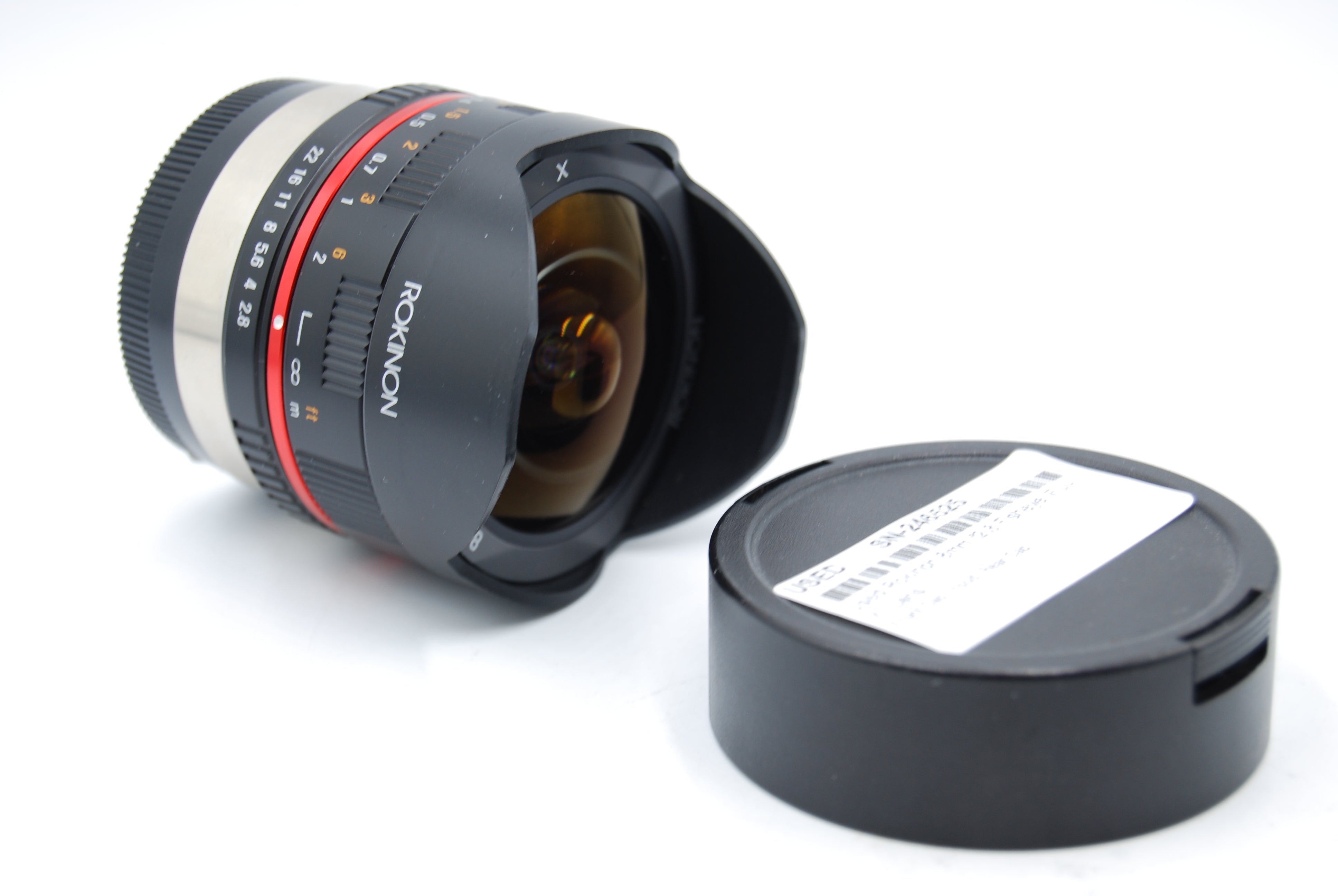 Used Rokinon 8mm f2.8 Fisheye (Fuji-X) Lens