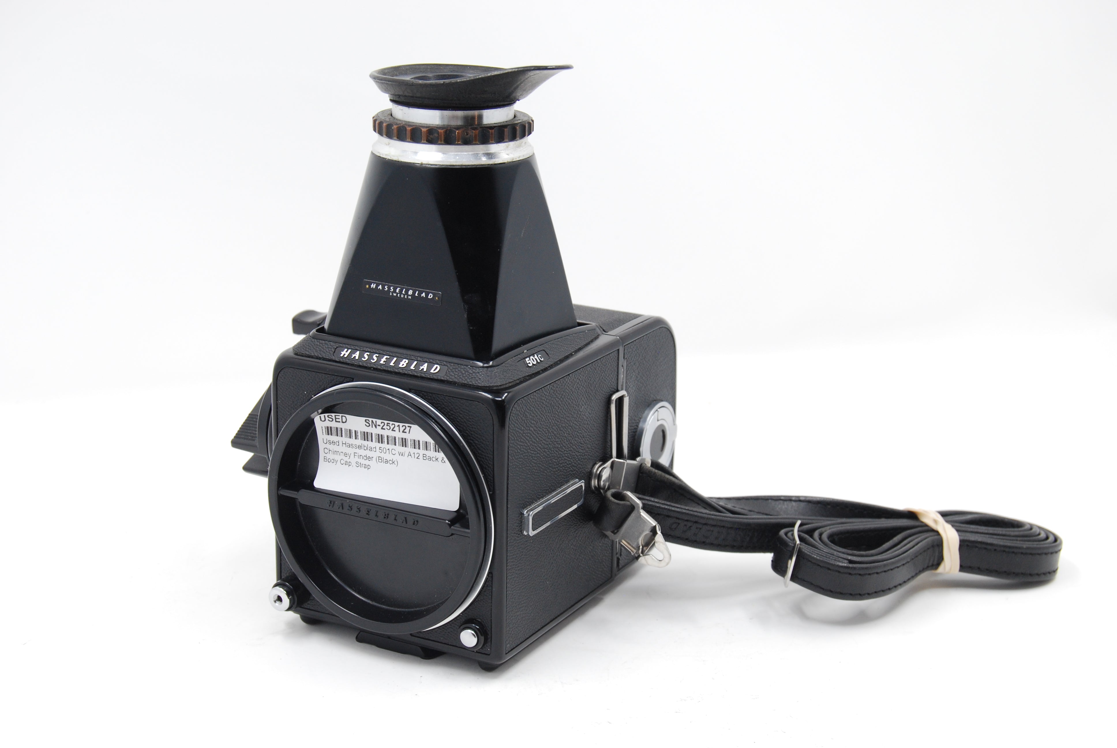 Used Hasselblad 501C w/ A12 Back & Chimney Finder (Black)