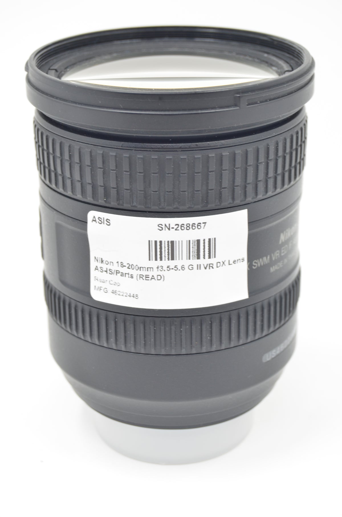 Nikon 18-200mm f3.5-5.6 G II VR DX Lens - AS-IS/Parts (READ)