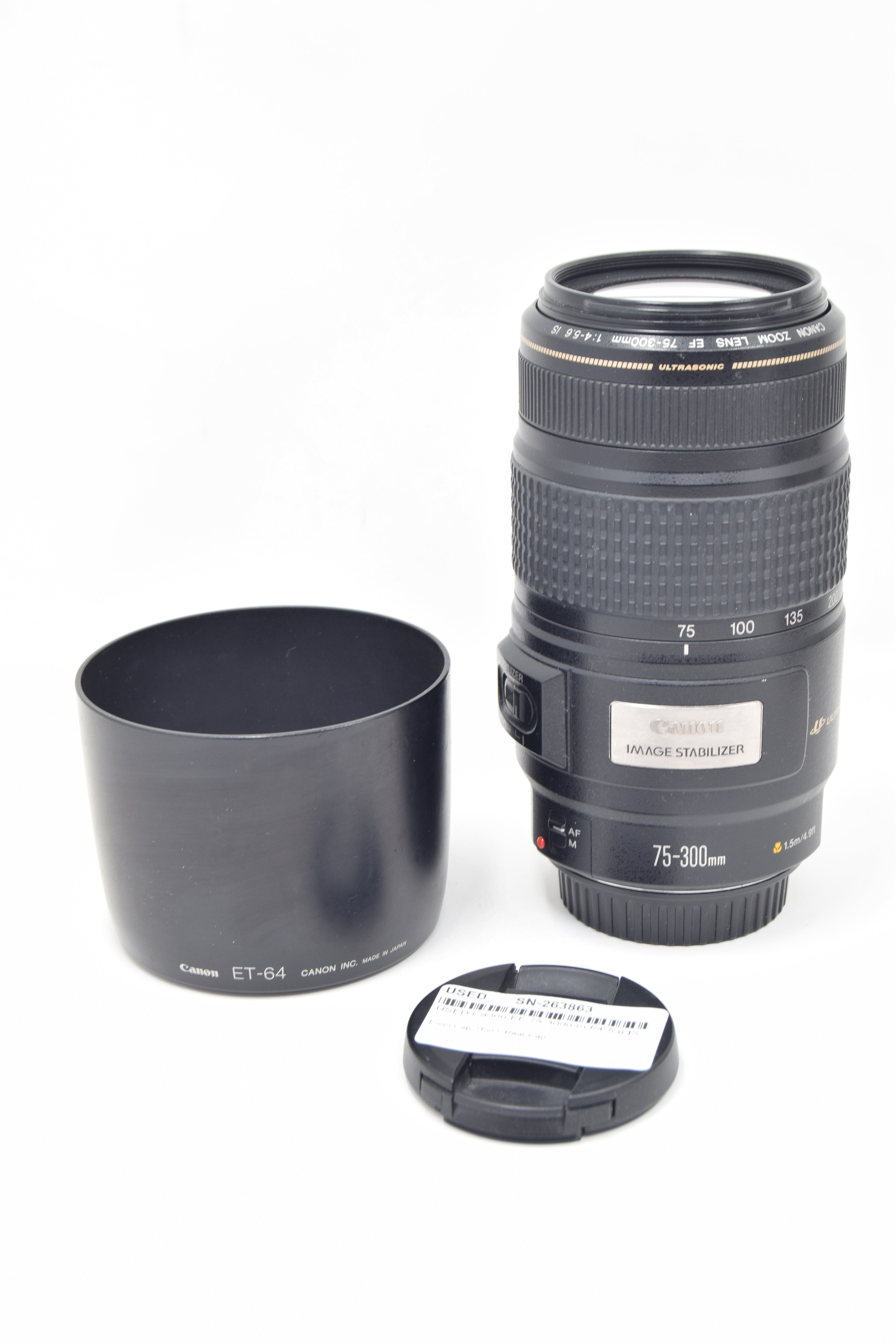 USED Canon EF 75-300mm f/4-5.6 IS