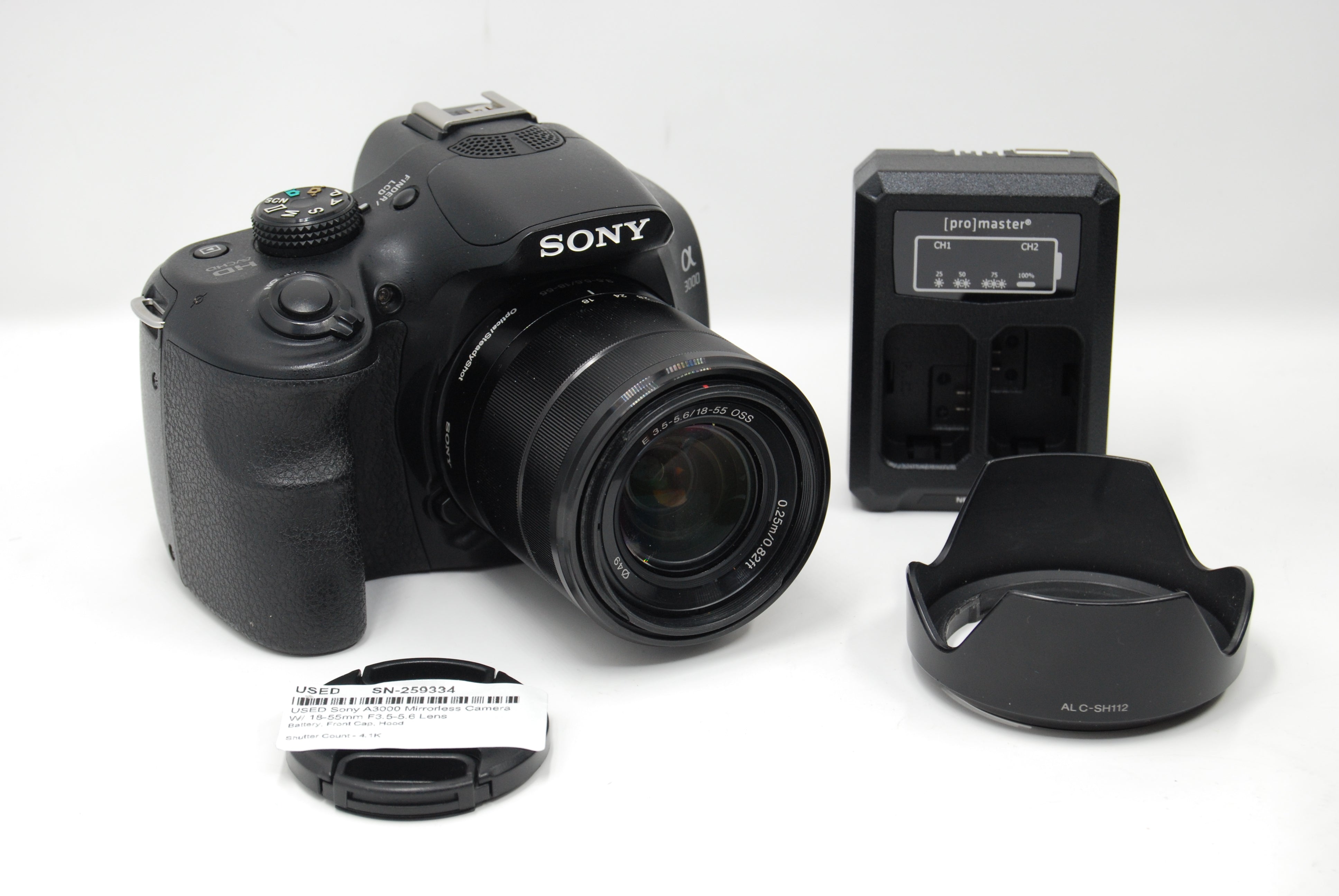 USED Sony A3000 Mirrorless Camera W/ 18-55mm F3.5-5.6 Lens