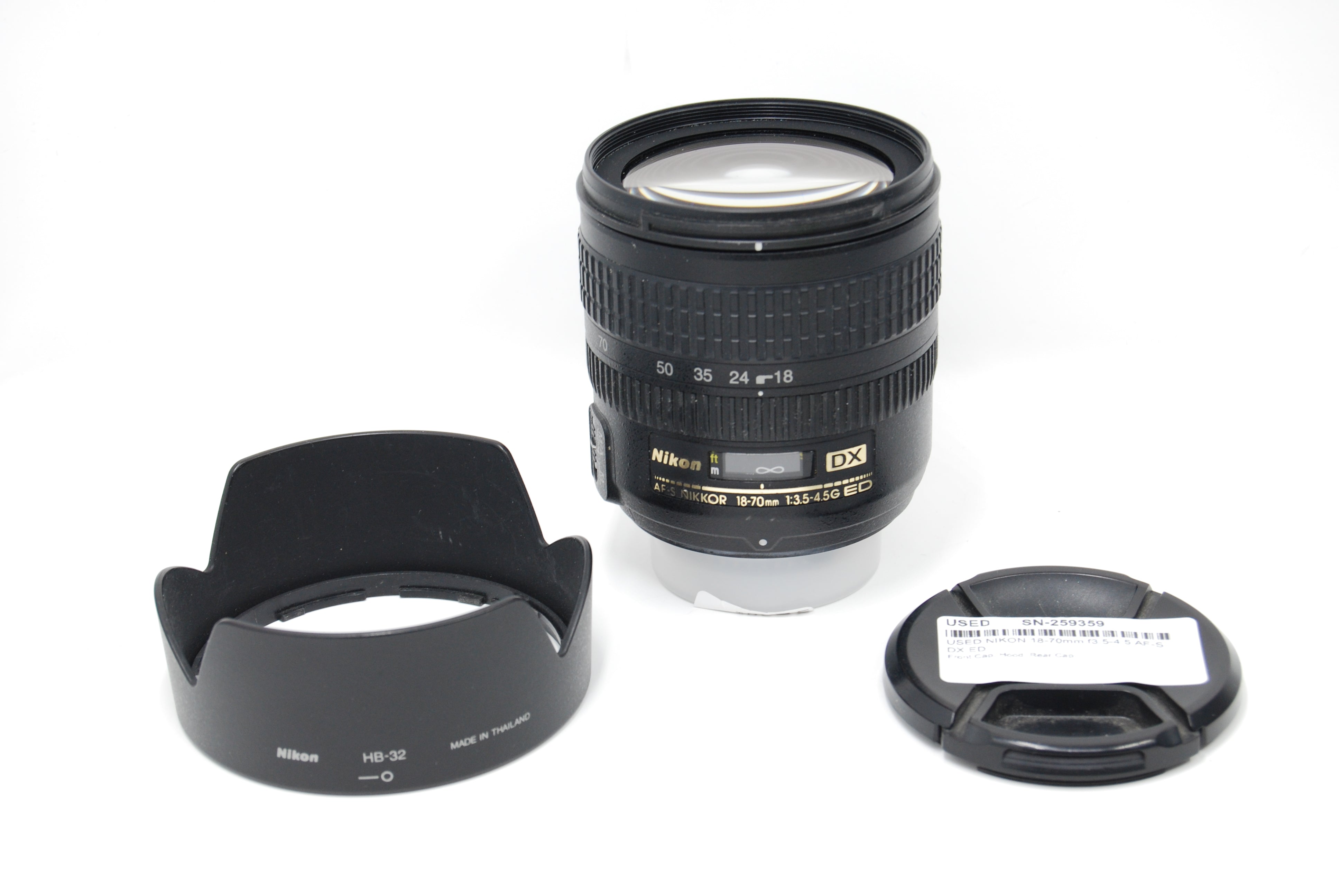 USED NIKON 18-70mm f3.5-4.5 AF-S DX ED